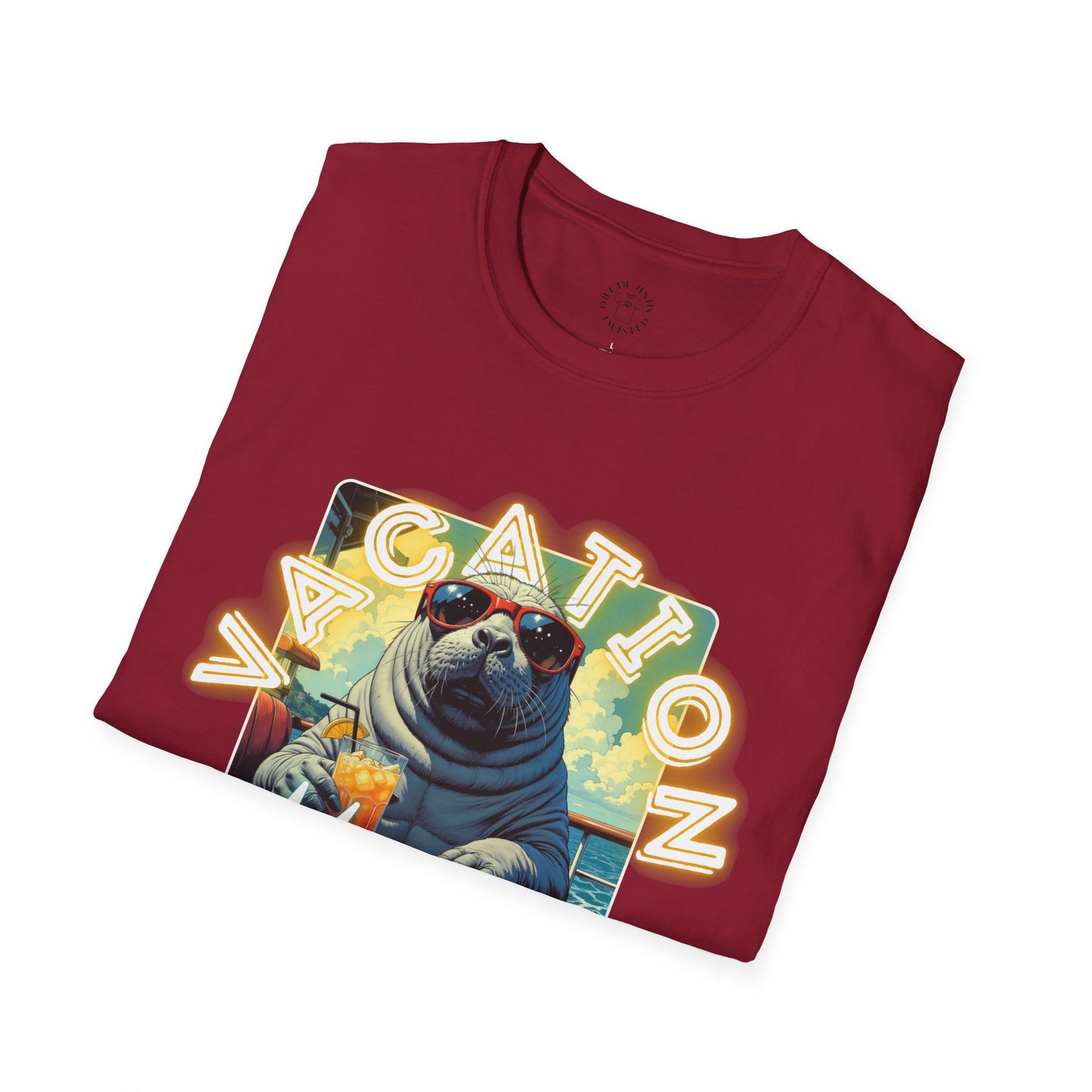 Vacation Mode Unisex T-Shirt - Fun Summer Beach Graphic Tee,manatee