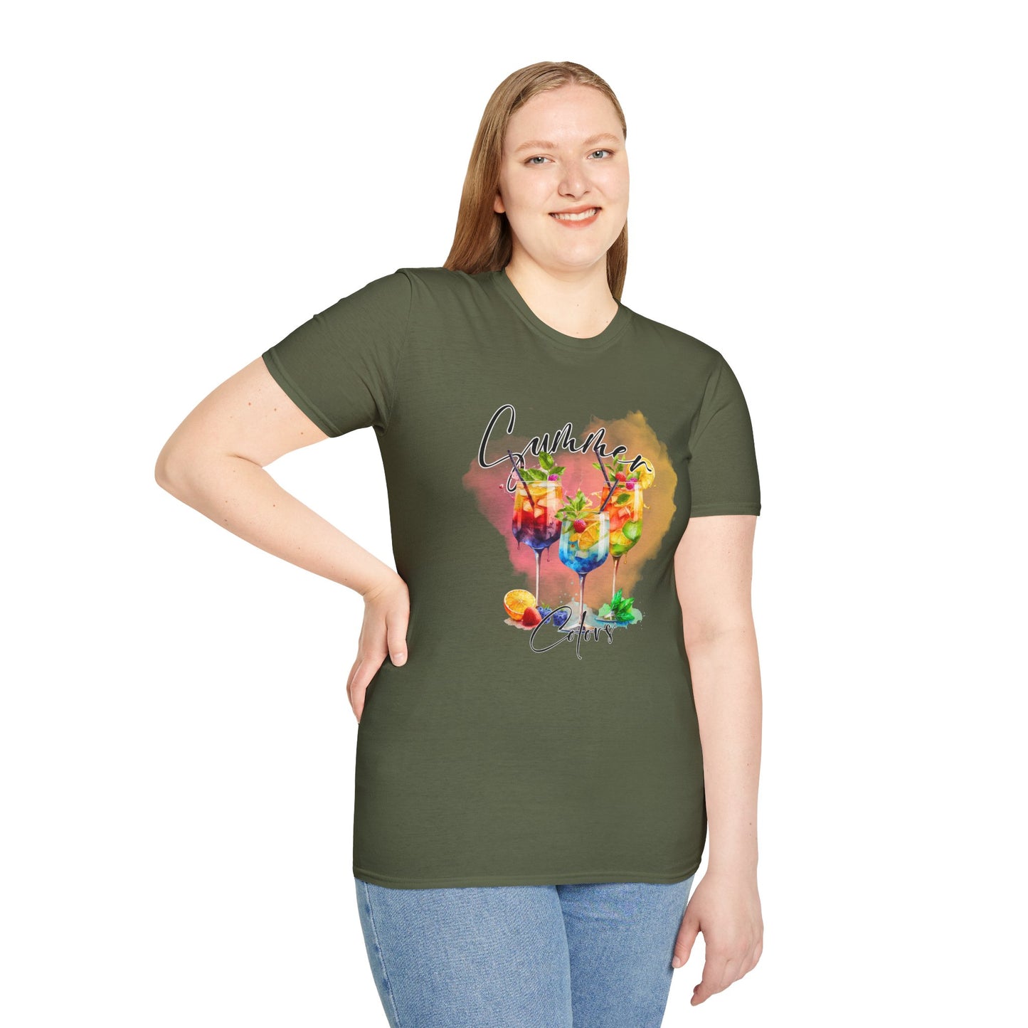 Colorful Floral Summer Unisex T-Shirt, Boho Shirt, Gift for Her, Vacation Tee, Festival Apparel, Summer Outfit