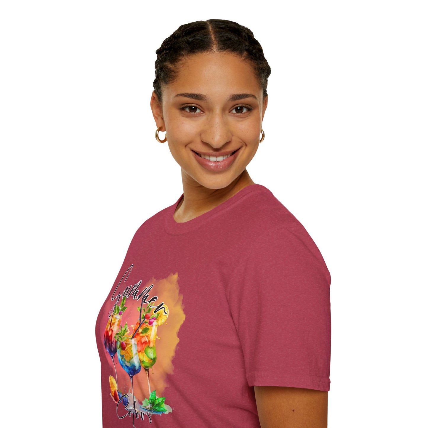 Colorful Floral Summer Unisex T-Shirt, Boho Shirt, Gift for Her, Vacation Tee, Festival Apparel, Summer Outfit