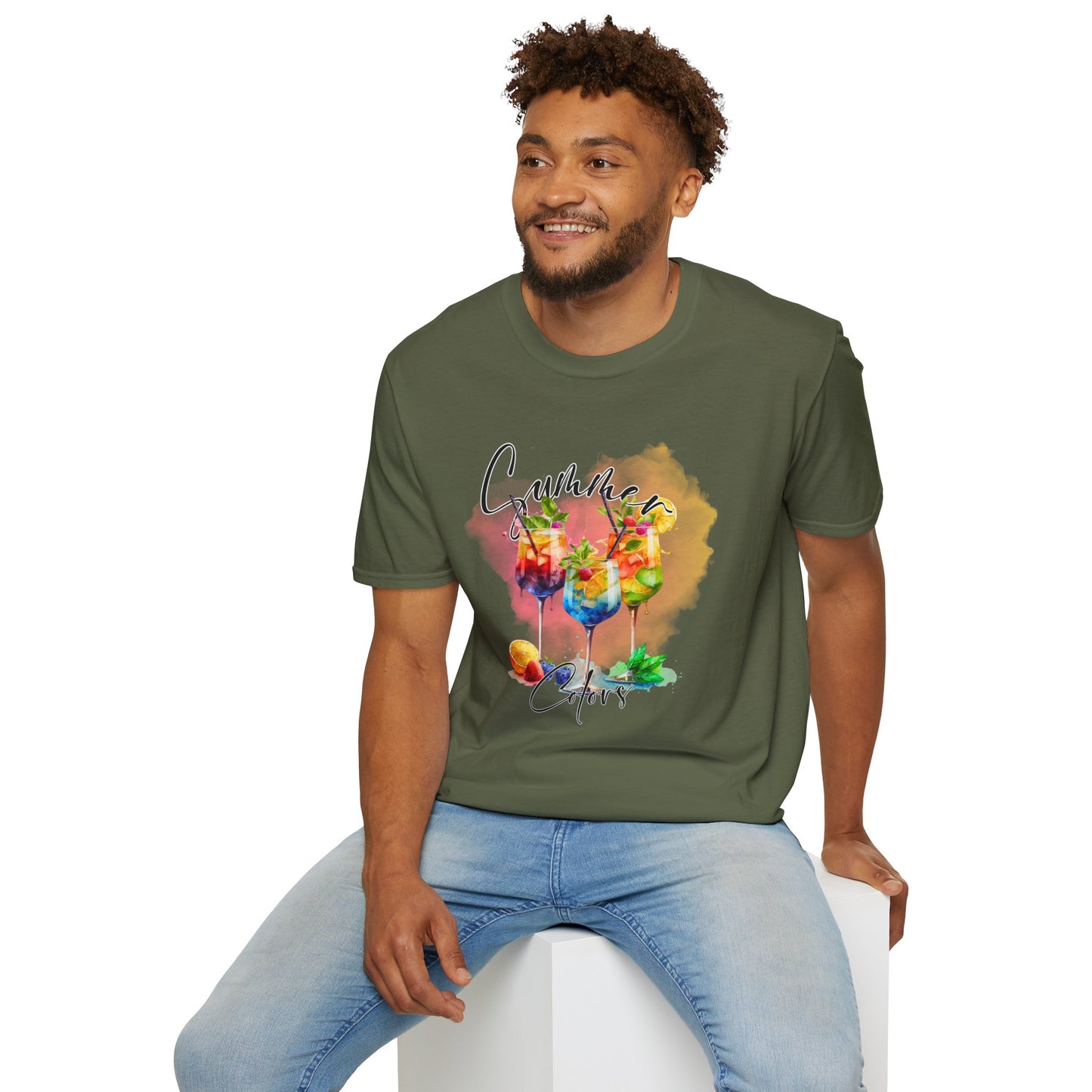 Colorful Floral Summer Unisex T-Shirt, Boho Shirt, Gift for Her, Vacation Tee, Festival Apparel, Summer Outfit