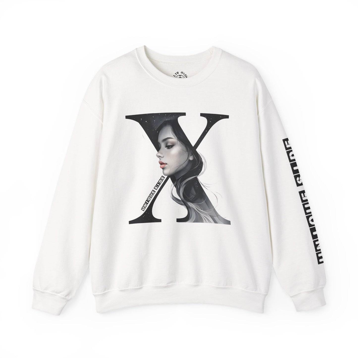 Letter X, Stylish Artistic Sweatshirt, Trendy Crewneck, Graphic Sweater, Cozy Unisex Top, Unique Gift for Art Lovers, Everyday Comfort