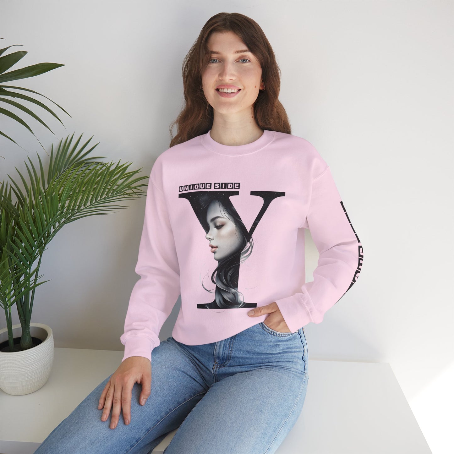 Letter Y, Stylish Artistic Sweatshirt, Trendy Crewneck, Graphic Sweater, Cozy Unisex Top, Unique Gift for Art Lovers, Everyday Comfort