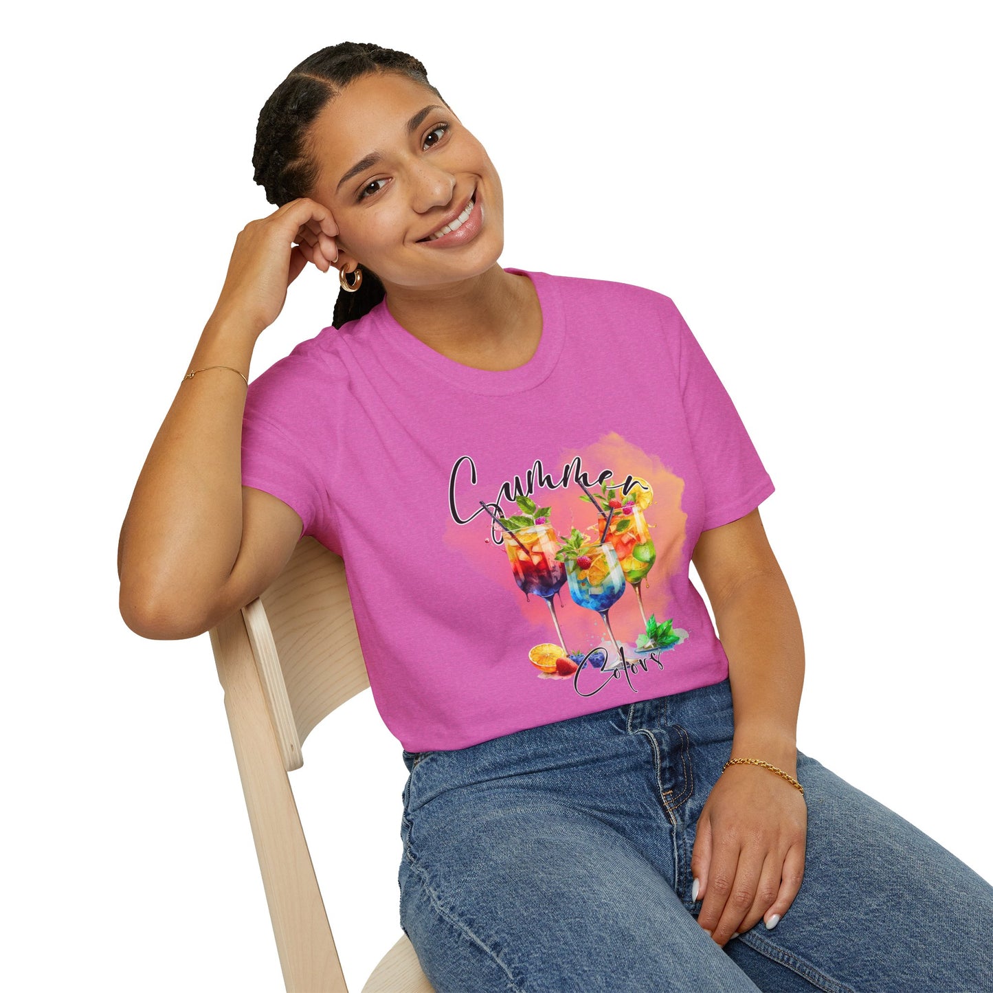 Colorful Floral Summer Unisex T-Shirt, Boho Shirt, Gift for Her, Vacation Tee, Festival Apparel, Summer Outfit