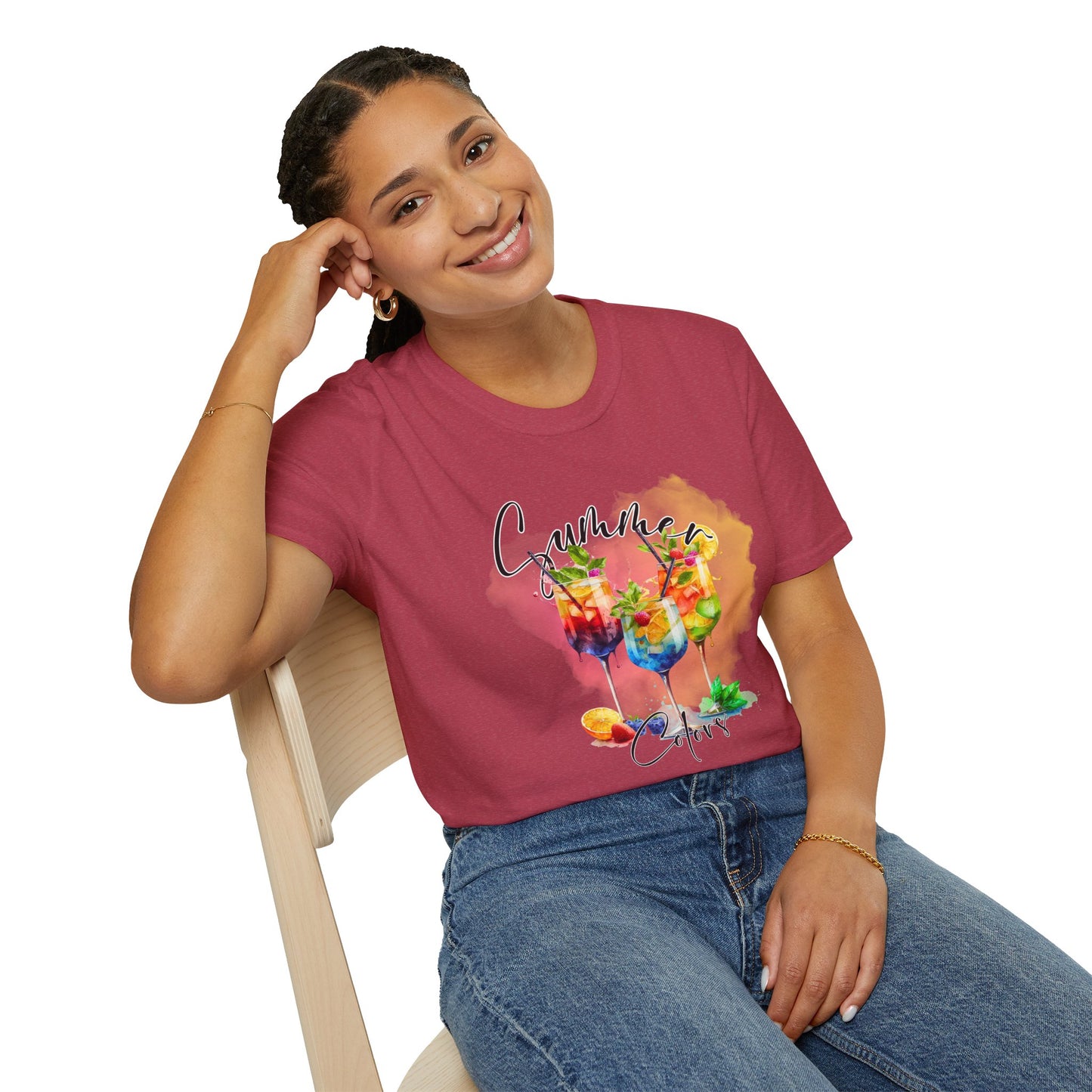 Colorful Floral Summer Unisex T-Shirt, Boho Shirt, Gift for Her, Vacation Tee, Festival Apparel, Summer Outfit