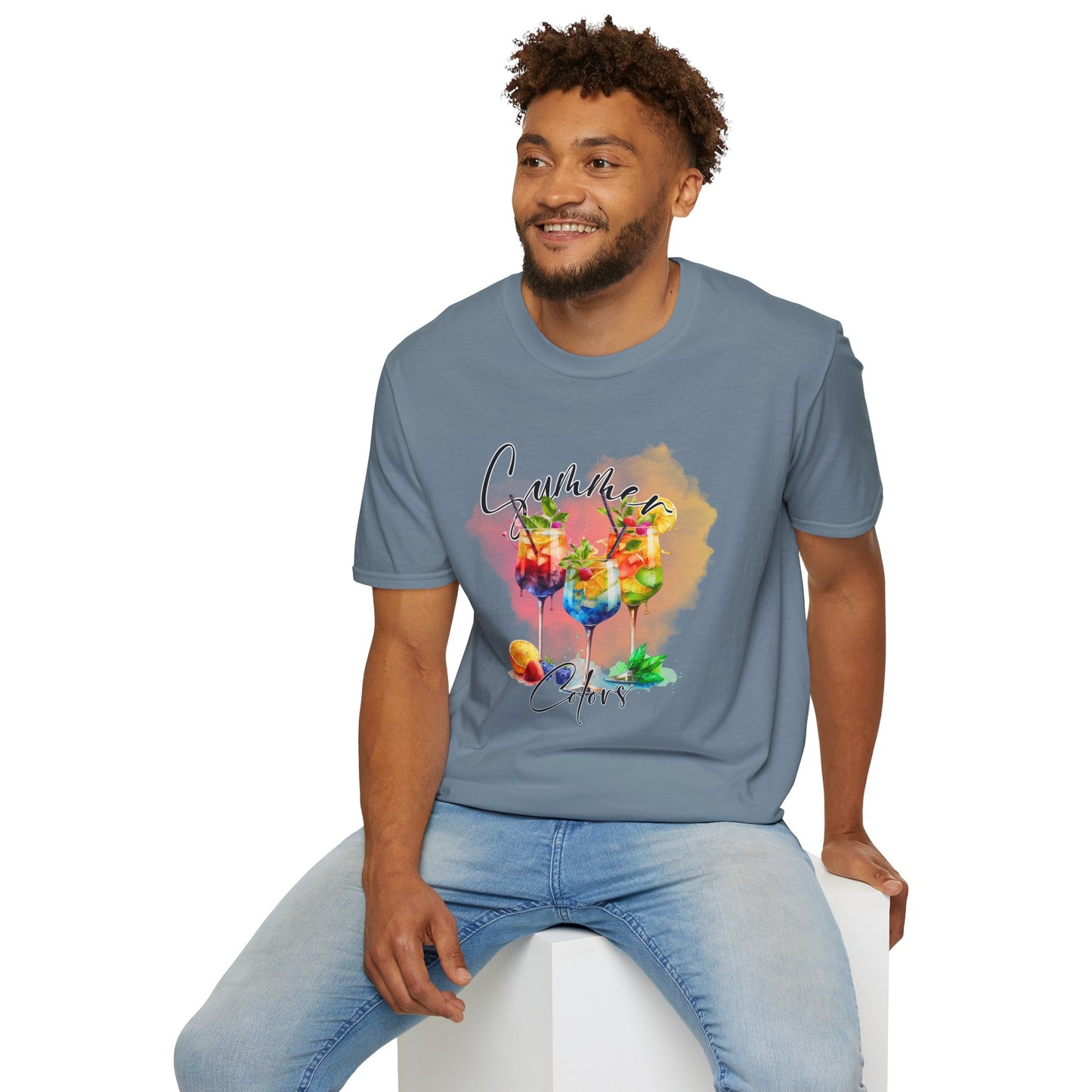 Colorful Floral Summer Unisex T-Shirt, Boho Shirt, Gift for Her, Vacation Tee, Festival Apparel, Summer Outfit