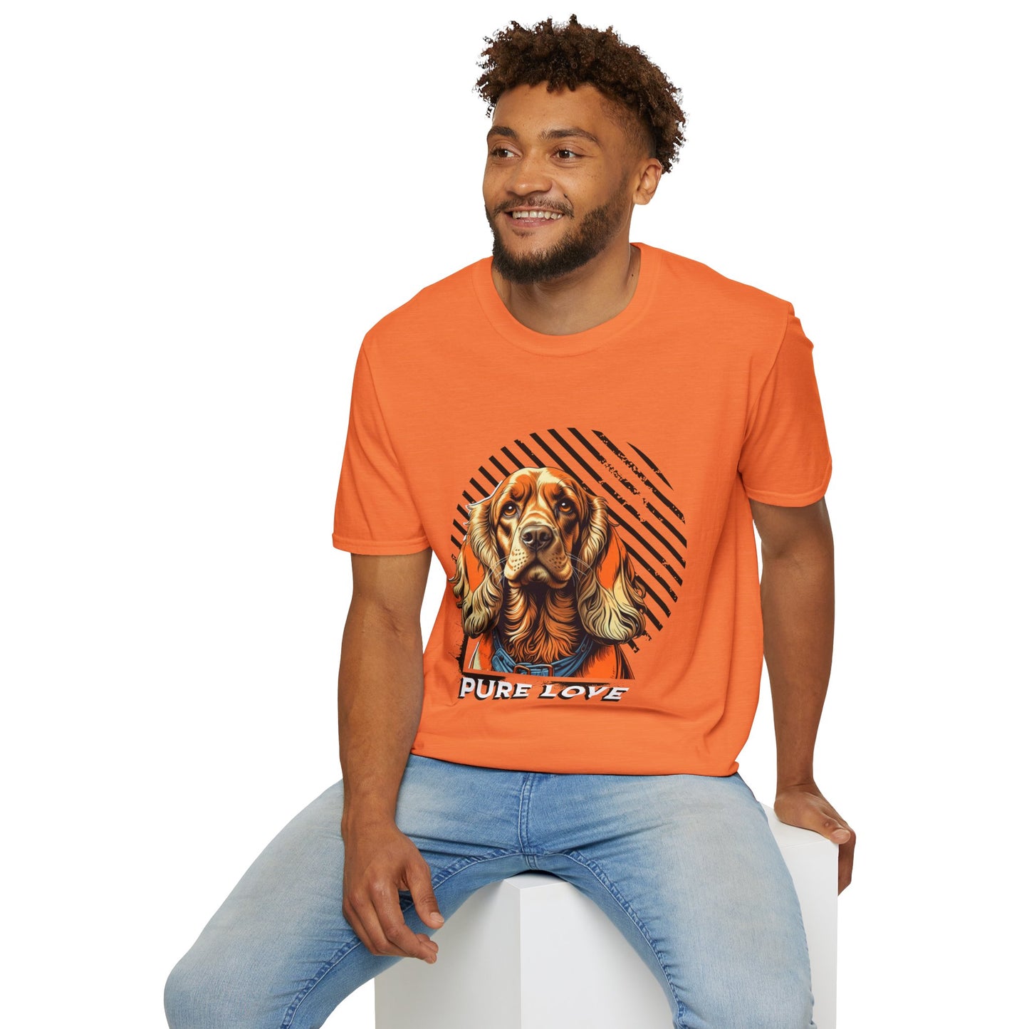 Pure Love Dog T-Shirt - Unisex Softstyle Tee for Dog Lovers