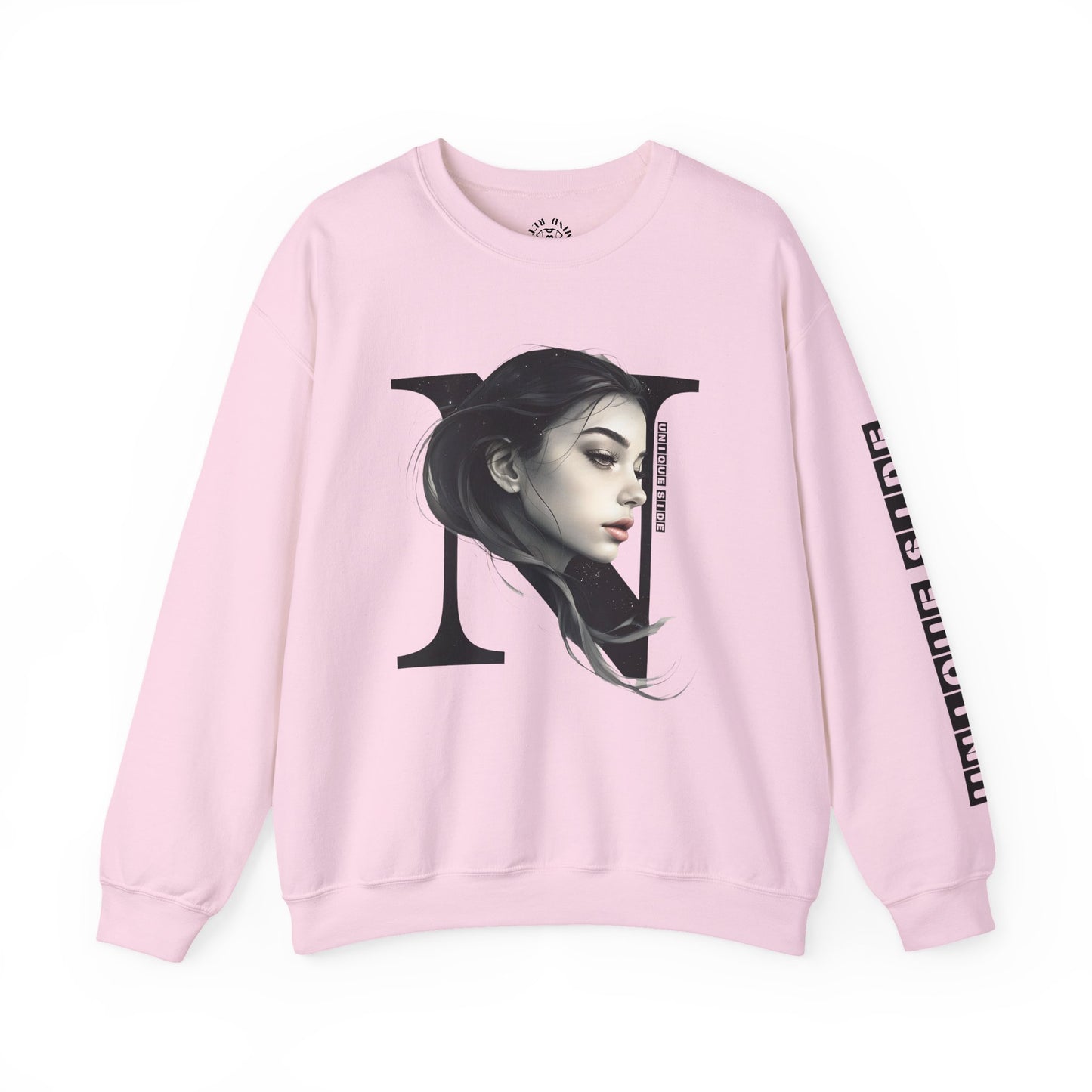 Letter N, Stylish Artistic Sweatshirt, Trendy Crewneck, Graphic Sweater, Cozy Unisex Top, Unique Gift for Art Lovers, Everyday Comfort