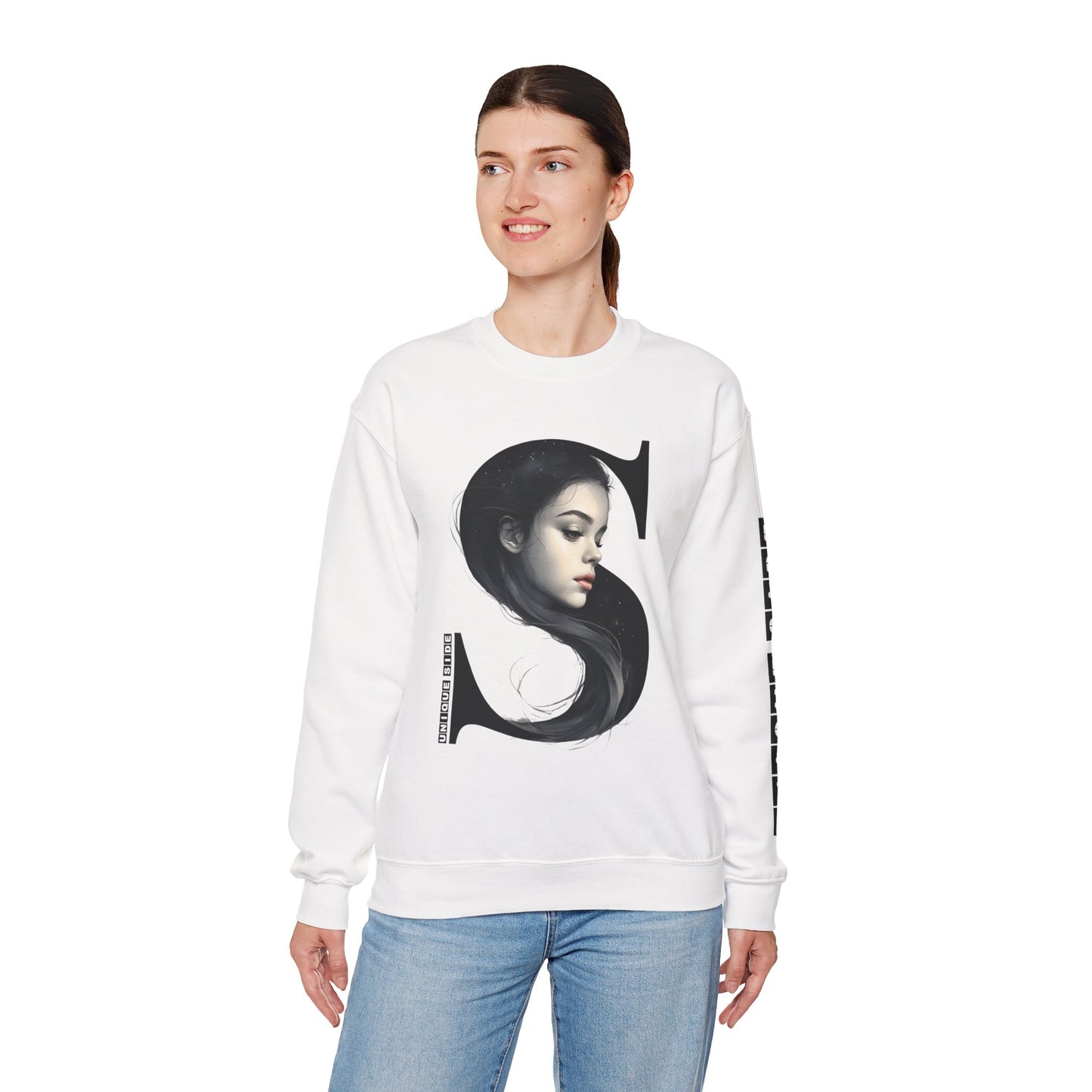 Letter S, Stylish Artistic Sweatshirt, Trendy Crewneck, Graphic Sweater, Cozy Unisex Top, Unique Gift for Art Lovers, Everyday Comfort