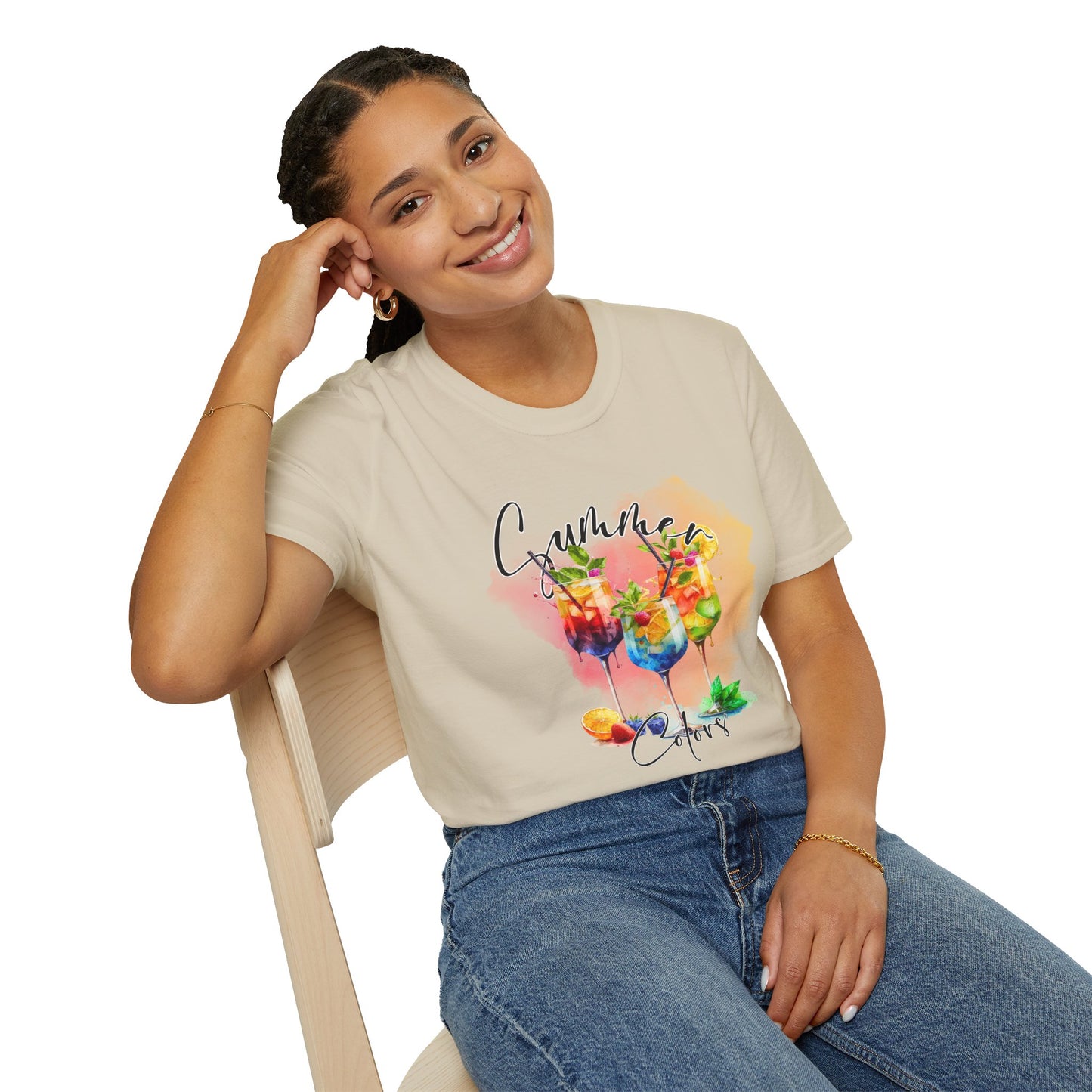 Colorful Floral Summer Unisex T-Shirt, Boho Shirt, Gift for Her, Vacation Tee, Festival Apparel, Summer Outfit