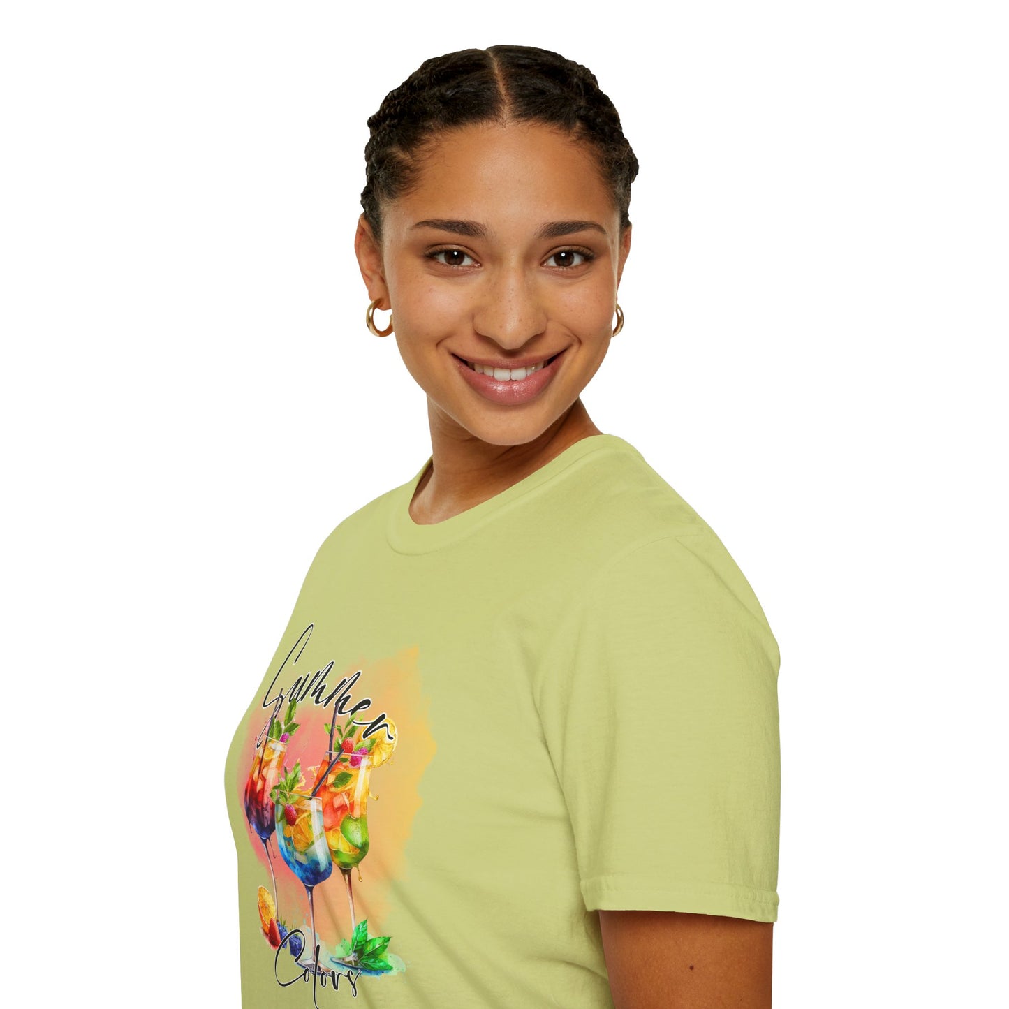 Colorful Floral Summer Unisex T-Shirt, Boho Shirt, Gift for Her, Vacation Tee, Festival Apparel, Summer Outfit