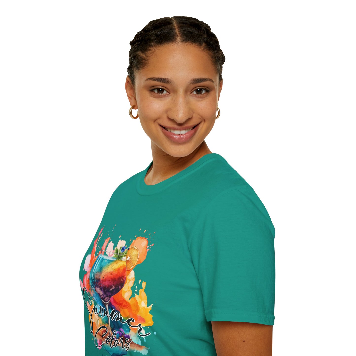 Colorful Artistic T-Shirt with Inspirational Design, Unisex Softstyle Tee, Gift for Art Lovers, Casual Wear, Birthday Gift Idea