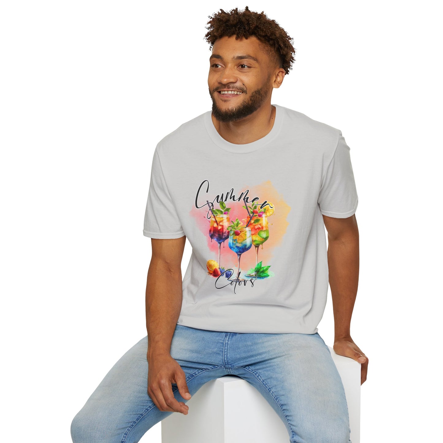 Colorful Floral Summer Unisex T-Shirt, Boho Shirt, Gift for Her, Vacation Tee, Festival Apparel, Summer Outfit