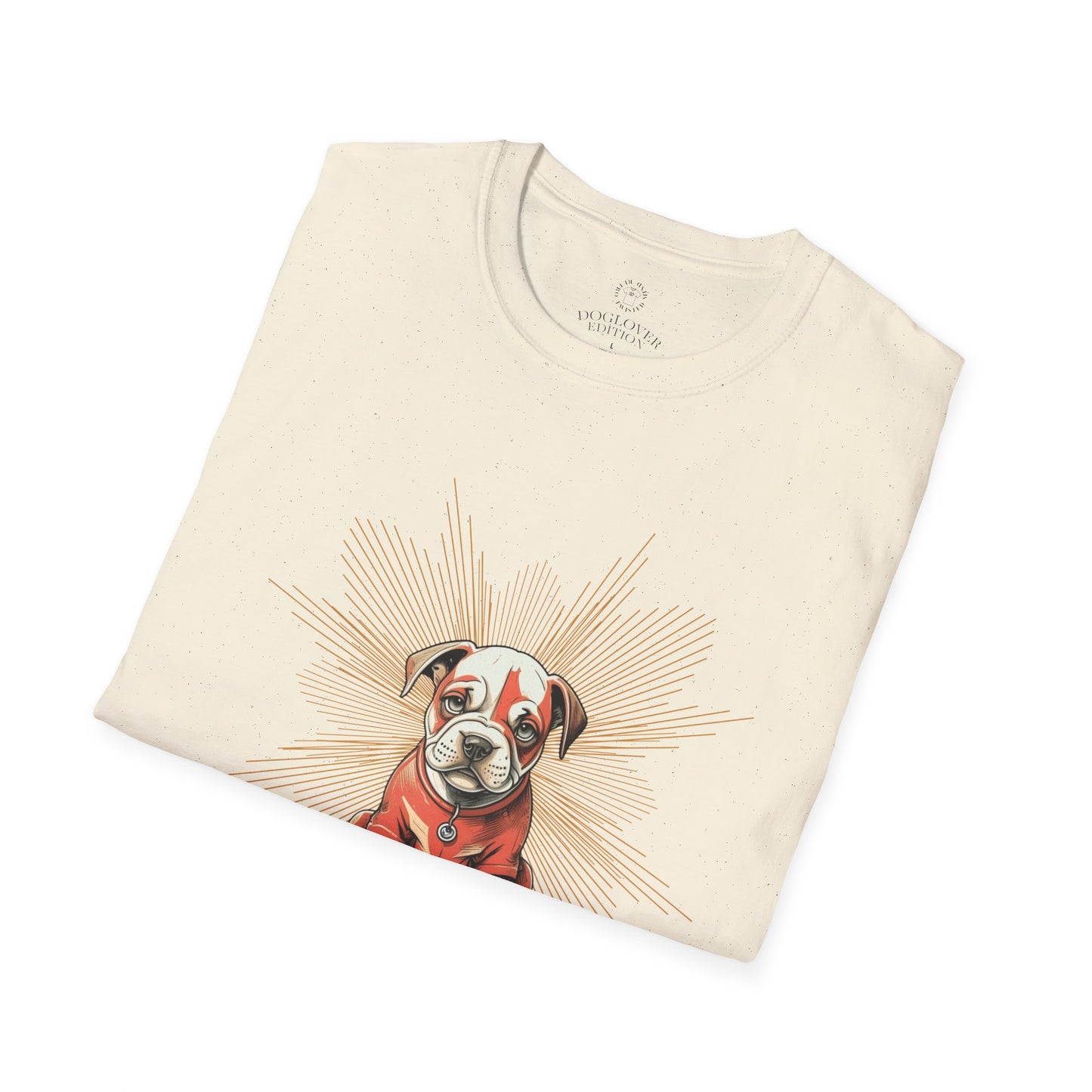 Golden Heart Dog Art Unisex T-Shirt, Animal Lover Gift, Pet Enthusiast Tee, Casual Wear, Birthday Gift, Cute Dog T-Shirt