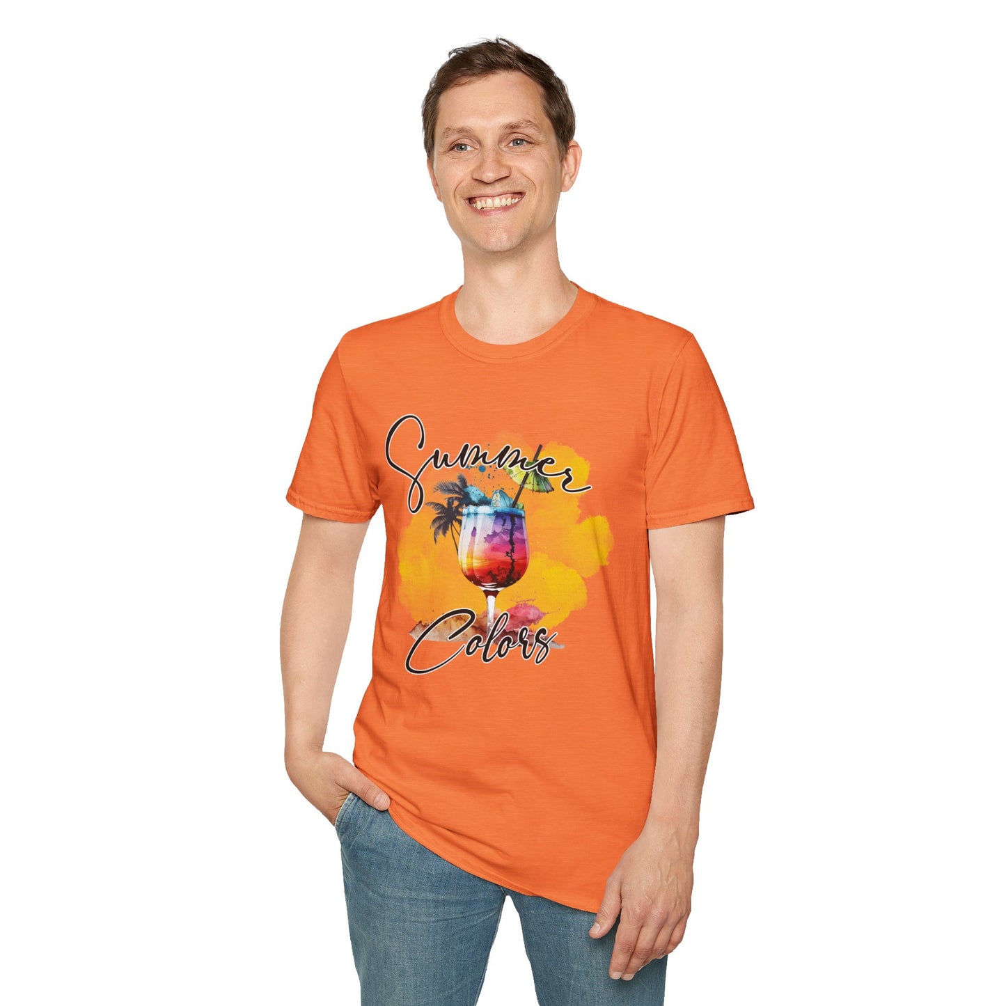 Summer Colors T-Shirt, Unisex Tee for Beach Days, Vacation Style, Summer Outing, Travel Shirt, Gift for Him/Her