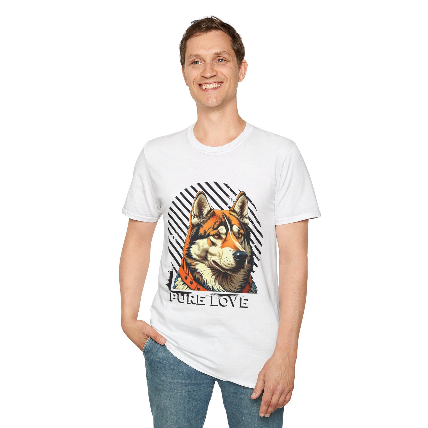 Pure Love Dog Unisex Softstyle T-Shirt - Perfect Gift for Dog Lovers