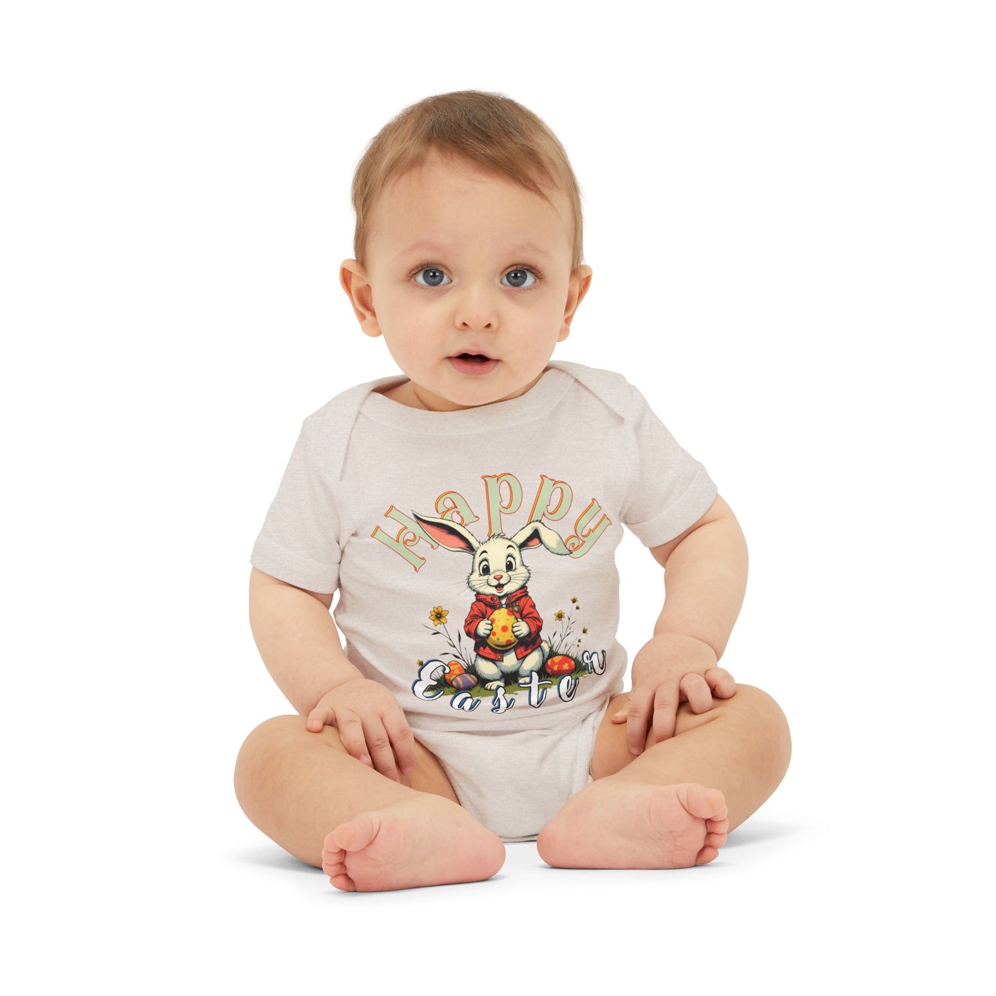 Happy Easter Infant Jersey One Piece,baby
