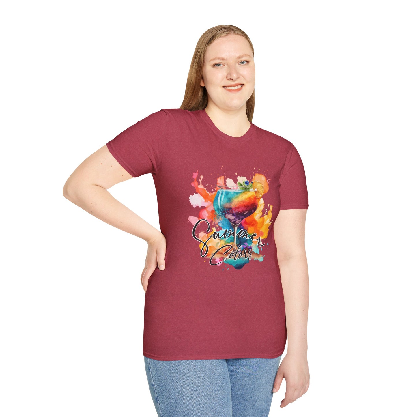 Colorful Artistic T-Shirt with Inspirational Design, Unisex Softstyle Tee, Gift for Art Lovers, Casual Wear, Birthday Gift Idea
