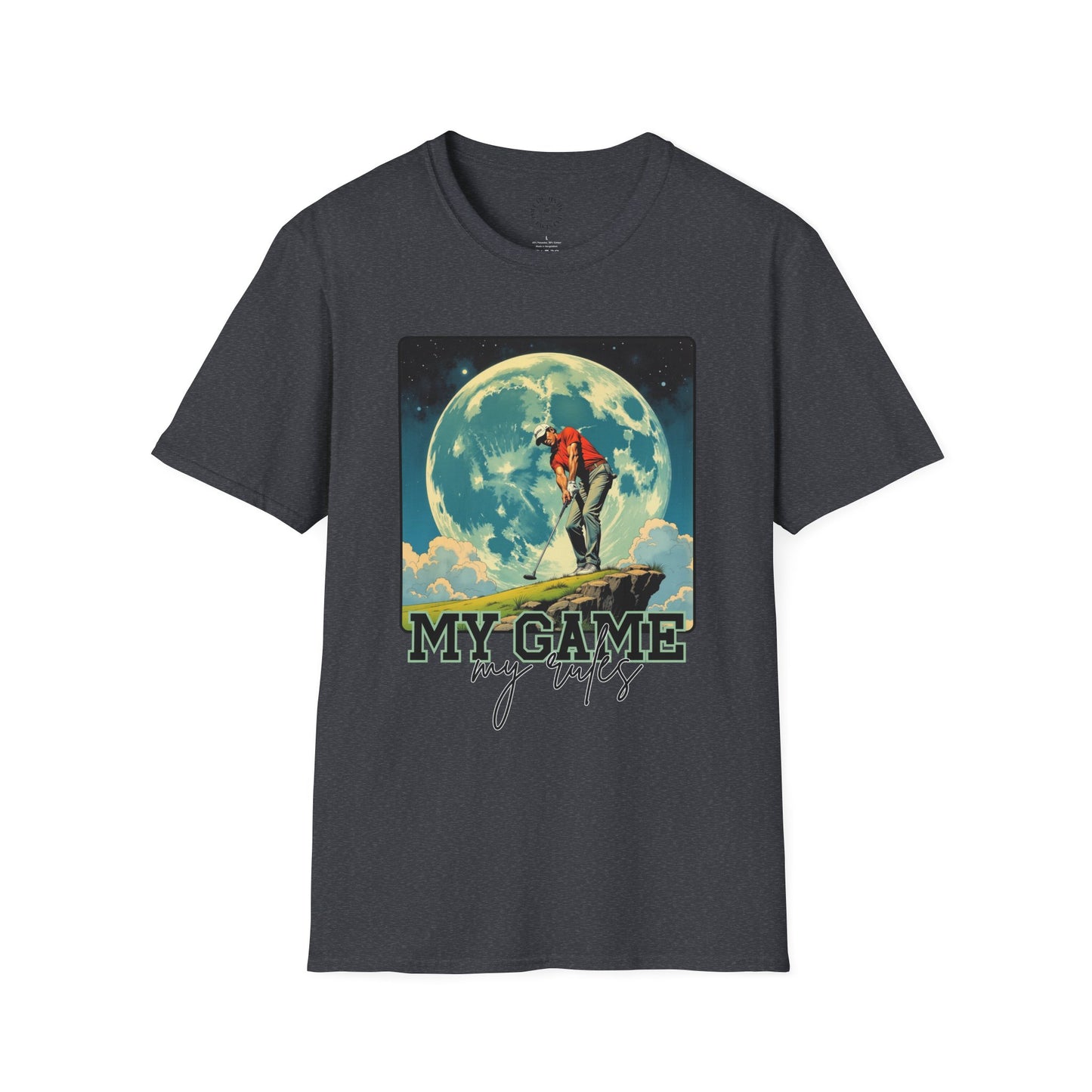 Retro Game Vibes Unisex Softstyle T-Shirt - 'My Game, My Rules' golf.sport