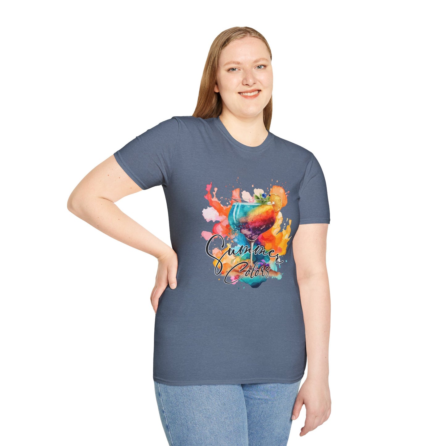 Colorful Artistic T-Shirt with Inspirational Design, Unisex Softstyle Tee, Gift for Art Lovers, Casual Wear, Birthday Gift Idea