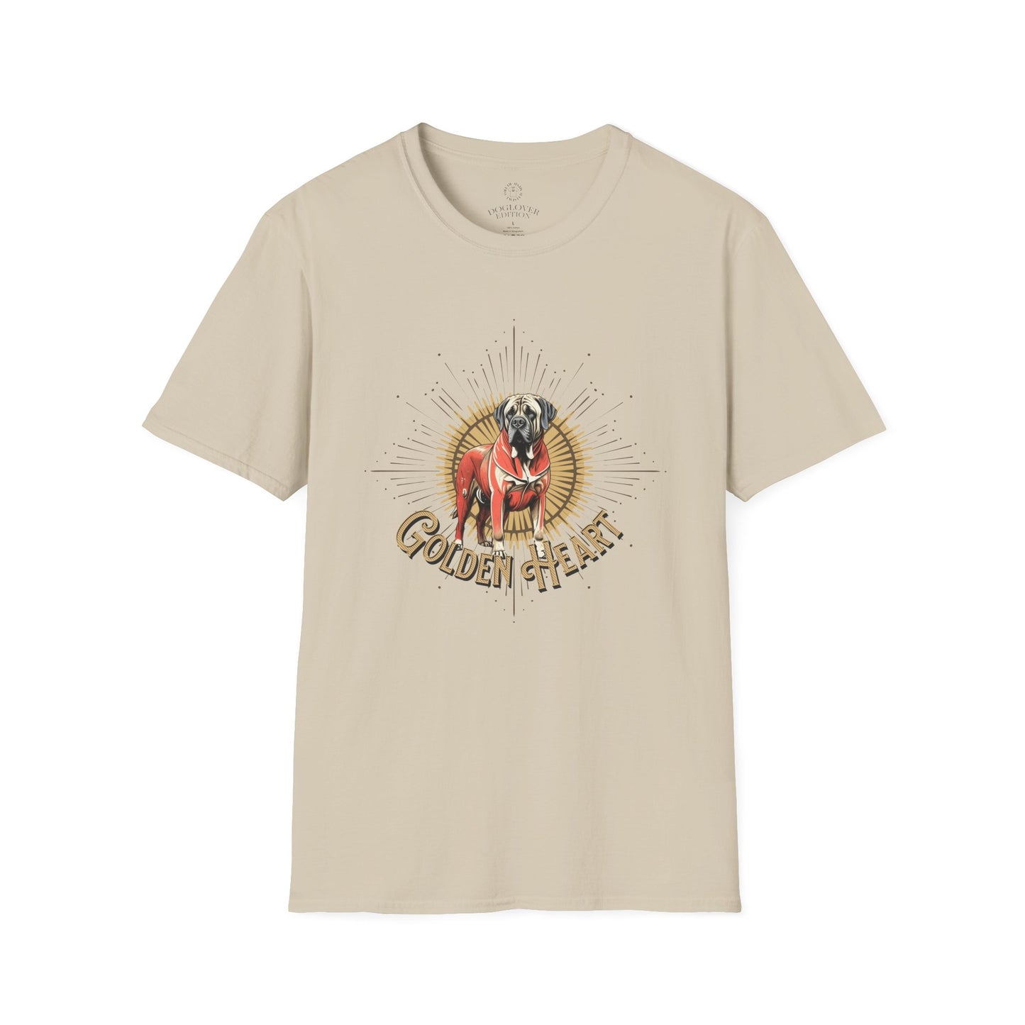 Golden Heart Unisex Softstyle T-Shirt - Perfect Gift for Dog Lovers