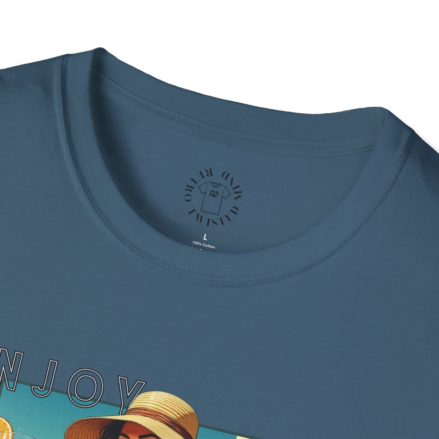 Enjoy Summer Vintage T-Shirt - Unisex Softstyle Tee for Beach Lovers