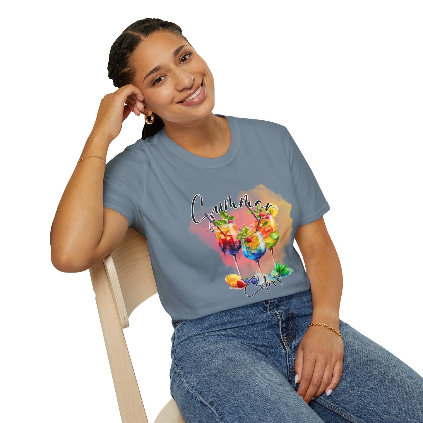 Colorful Floral Summer Unisex T-Shirt, Boho Shirt, Gift for Her, Vacation Tee, Festival Apparel, Summer Outfit