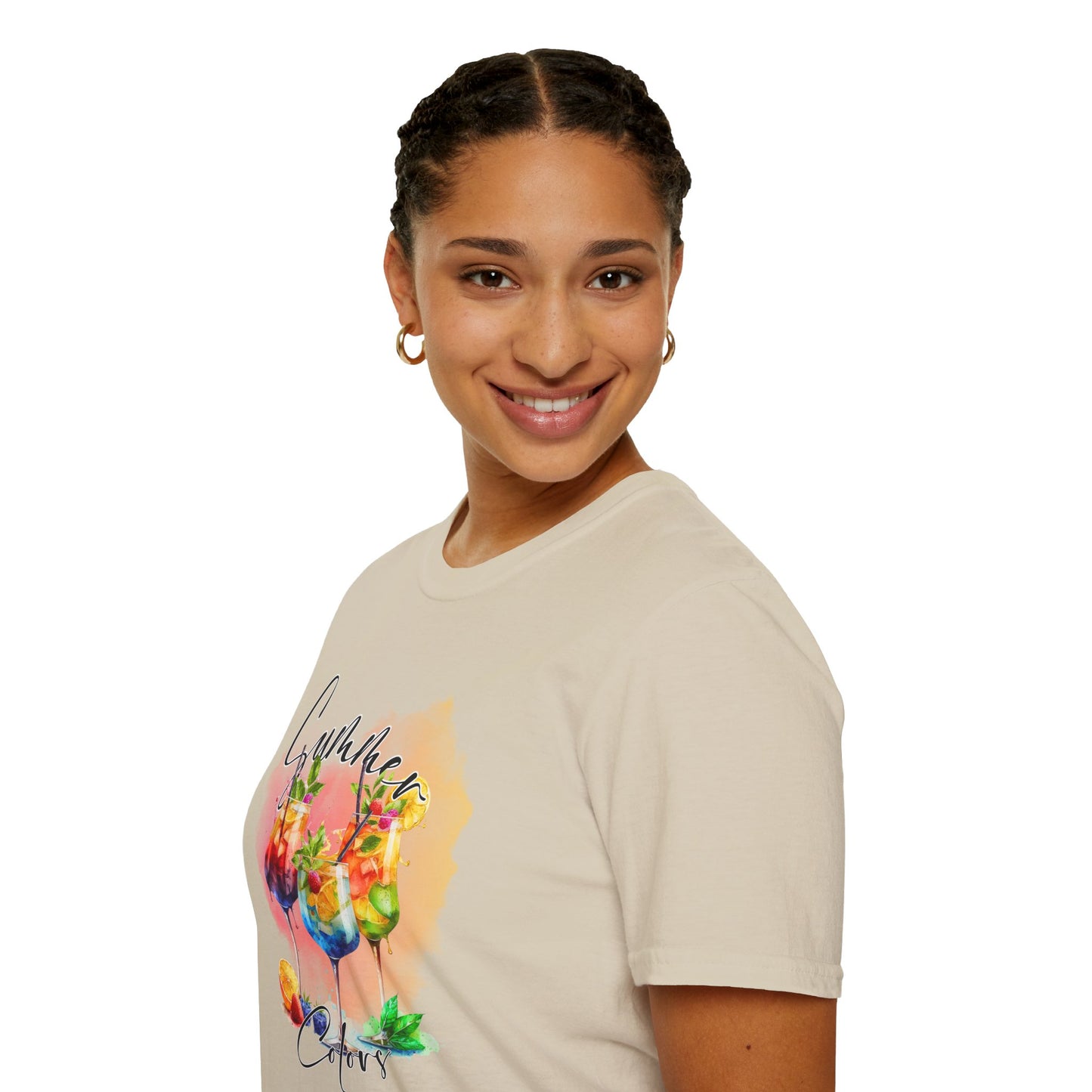Colorful Floral Summer Unisex T-Shirt, Boho Shirt, Gift for Her, Vacation Tee, Festival Apparel, Summer Outfit