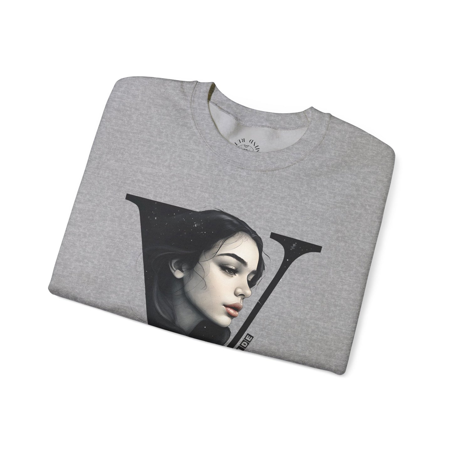 Letter V, Stylish Artistic Sweatshirt, Trendy Crewneck, Graphic Sweater, Cozy Unisex Top, Unique Gift for Art Lovers, Everyday Comfort