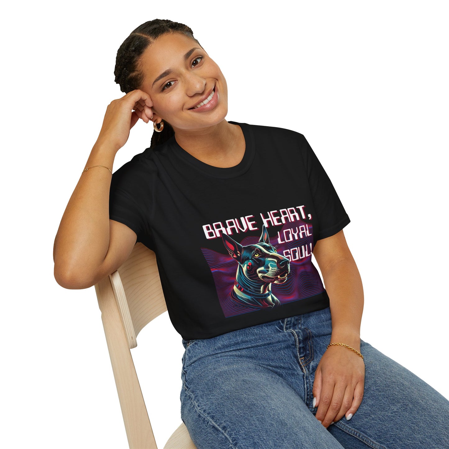 Brave Heart Loyal Soul Unisex T-Shirt - Inspirational Dog Lover Tee