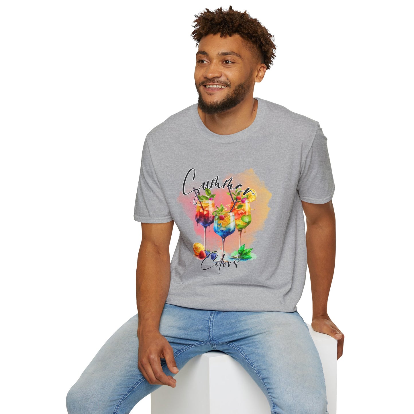 Colorful Floral Summer Unisex T-Shirt, Boho Shirt, Gift for Her, Vacation Tee, Festival Apparel, Summer Outfit