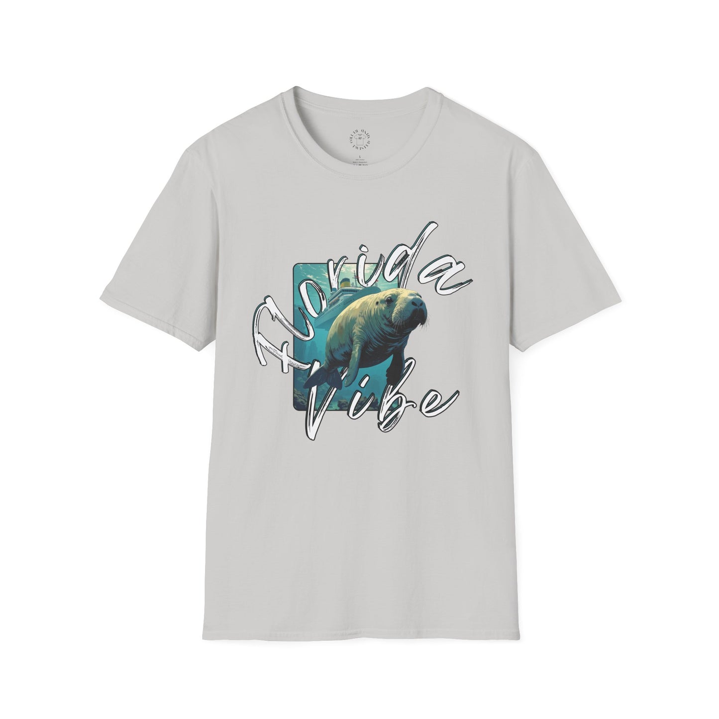 Florida Vibe Unisex Softstyle T-Shirt - Casual Beachwear Tee, manatee
