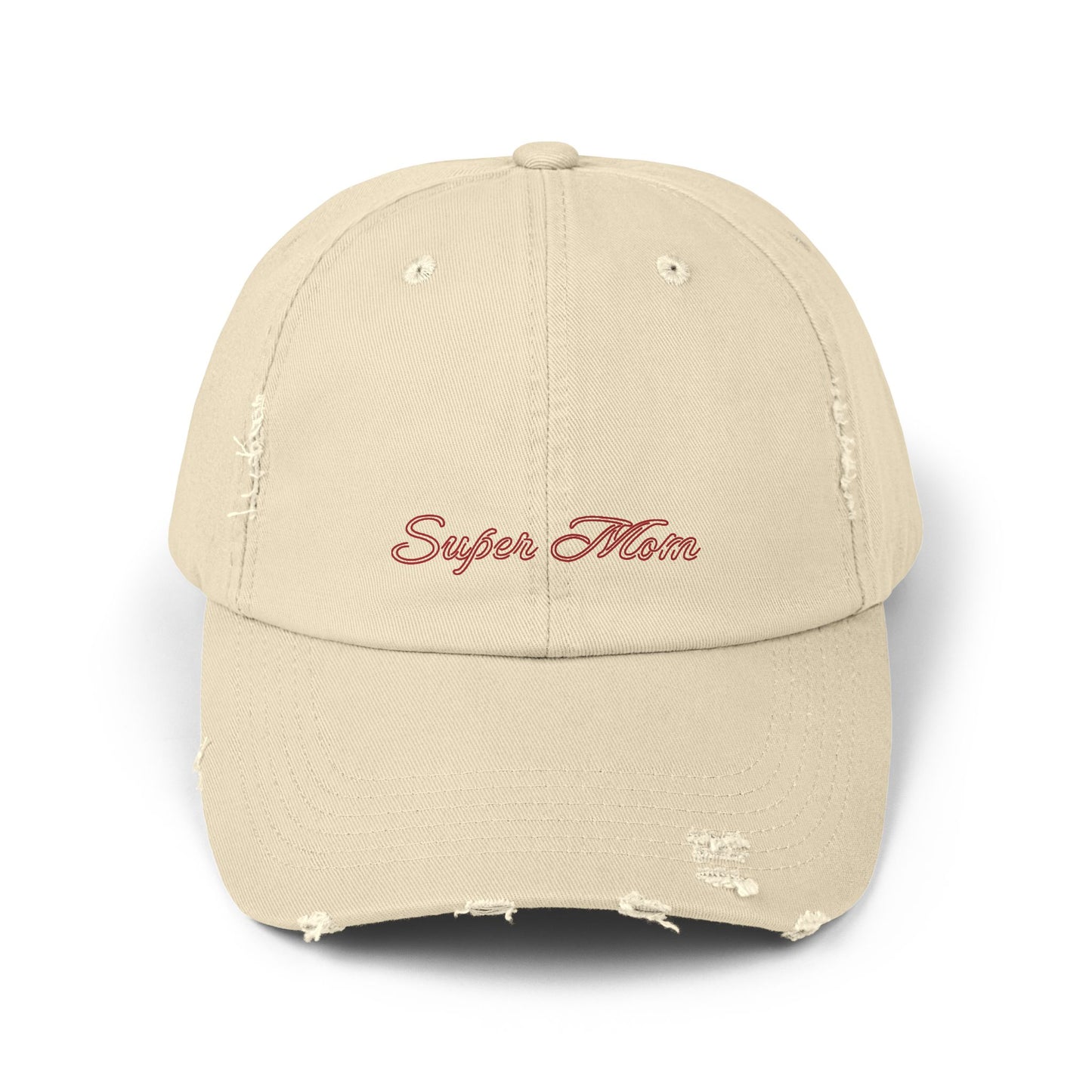 Super Mom Distressed Cap, Gift for Mothers, Casual Style Hat, Everyday Wear, Mother's Day Gift, Unisex Cap