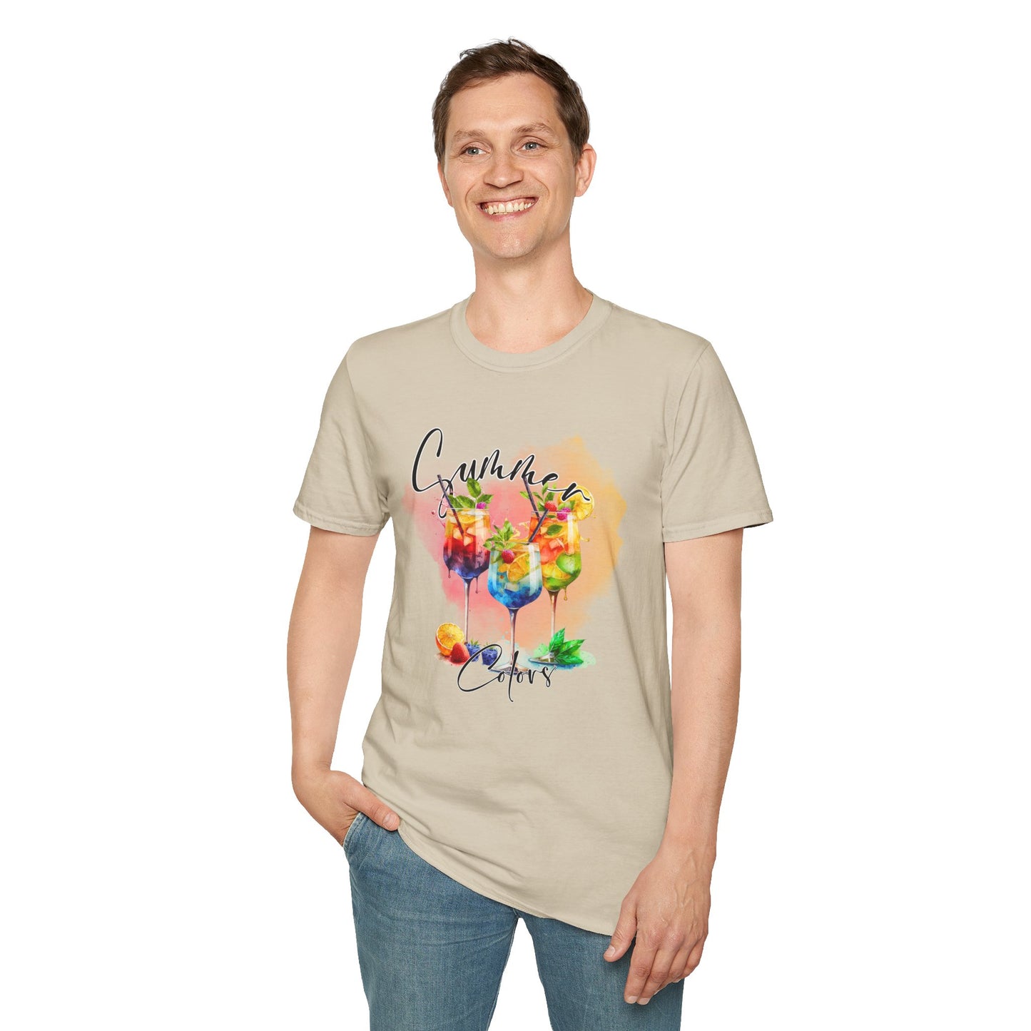Colorful Floral Summer Unisex T-Shirt, Boho Shirt, Gift for Her, Vacation Tee, Festival Apparel, Summer Outfit