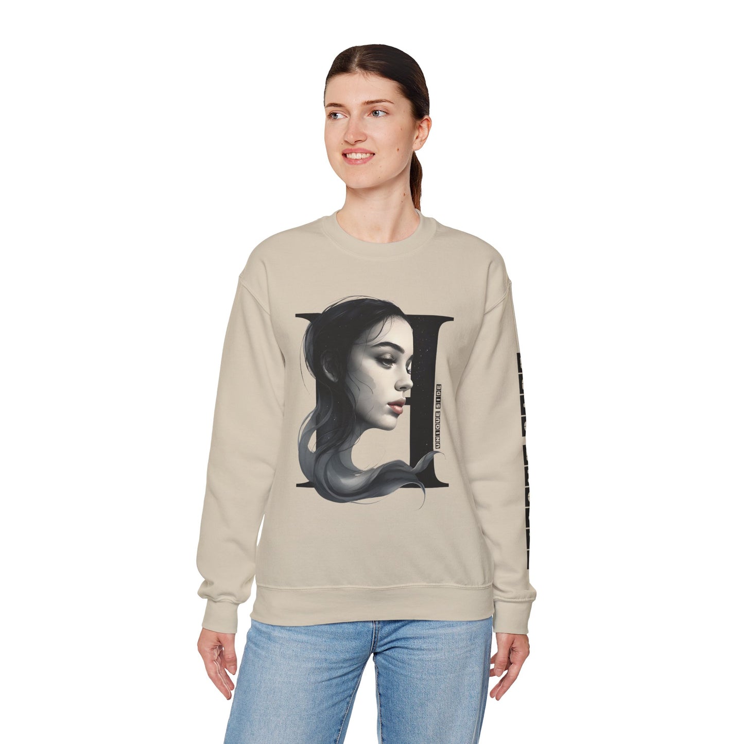 Letter H, Stylish Artistic Sweatshirt, Trendy Crewneck, Graphic Sweater, Cozy Unisex Top, Unique Gift for Art Lovers, Everyday Comfort