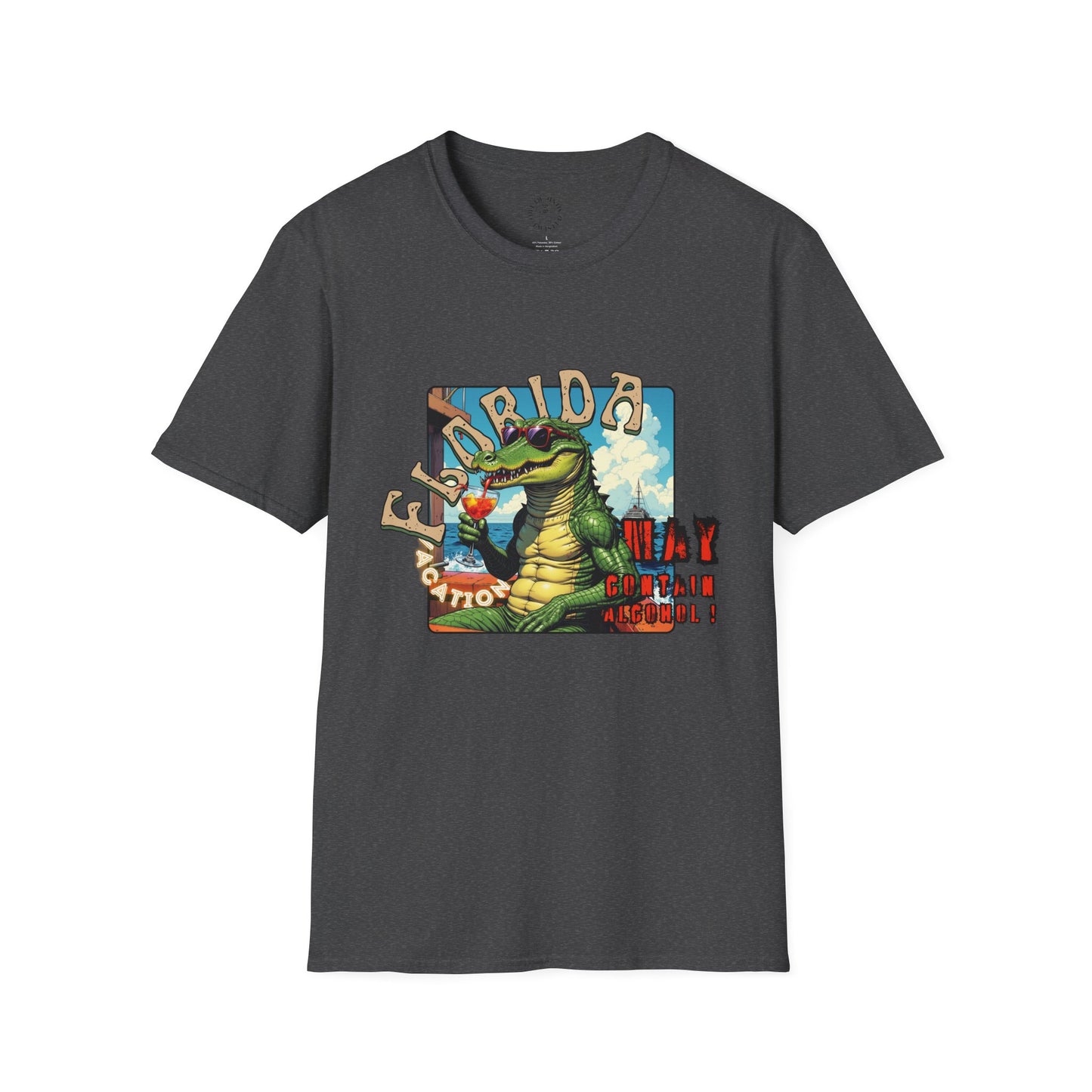 Florida Alligator Unisex Softstyle T-Shirt - Retro Vibe Casual Tee,vacation ,florida,