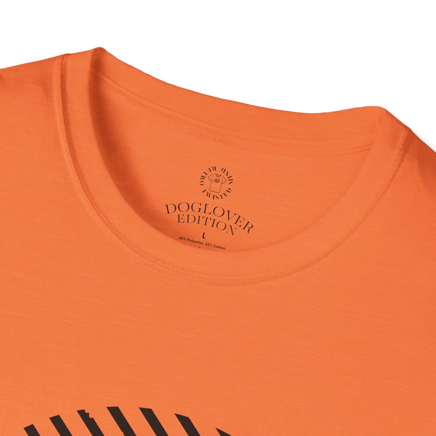Pure Love Unisex Softstyle T-Shirt - Orange Dog Design