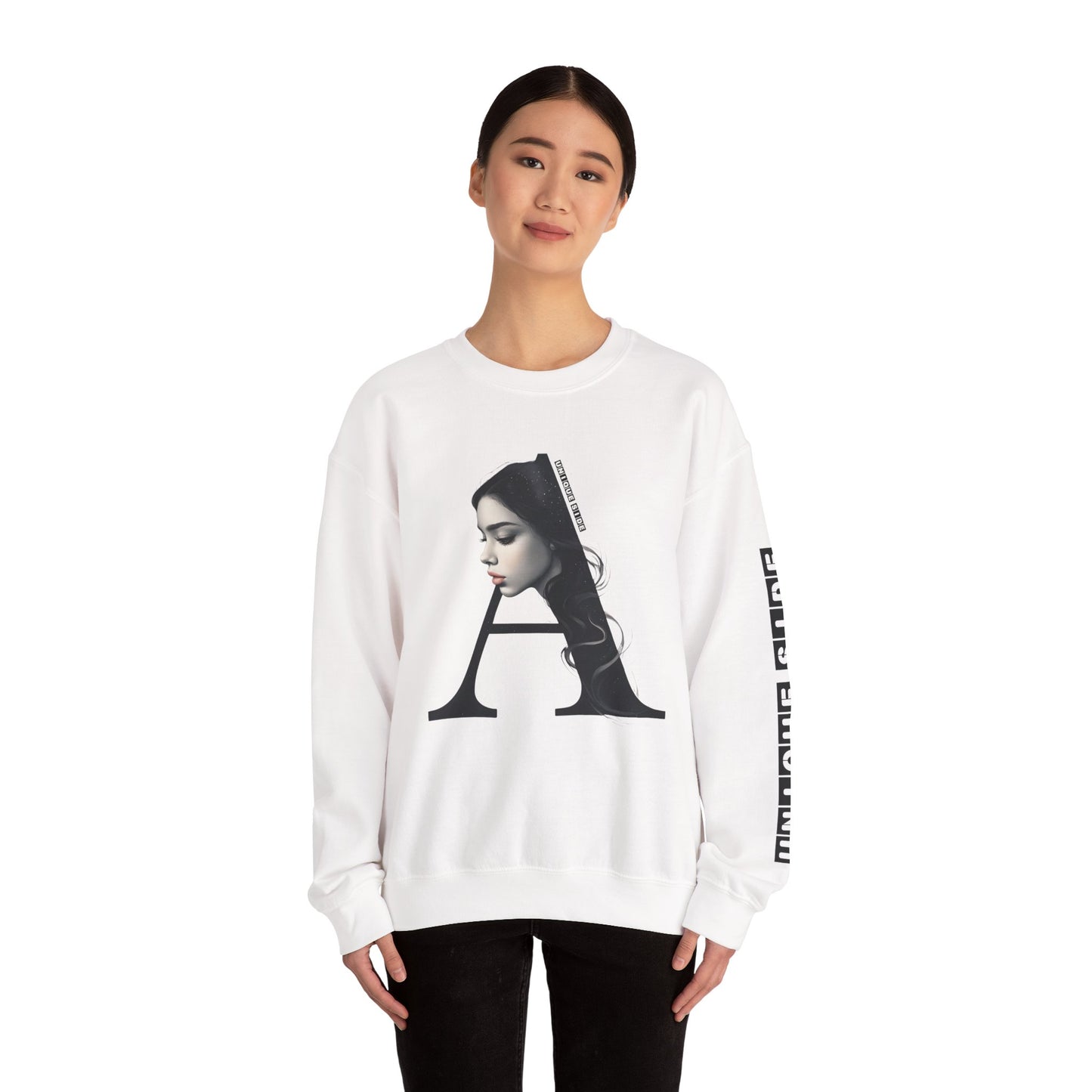 Letter A,Stylish Artistic Sweatshirt, Trendy Crewneck, Graphic Sweater, Cozy Unisex Top, Unique Gift for Art Lovers, Everyday Comfort