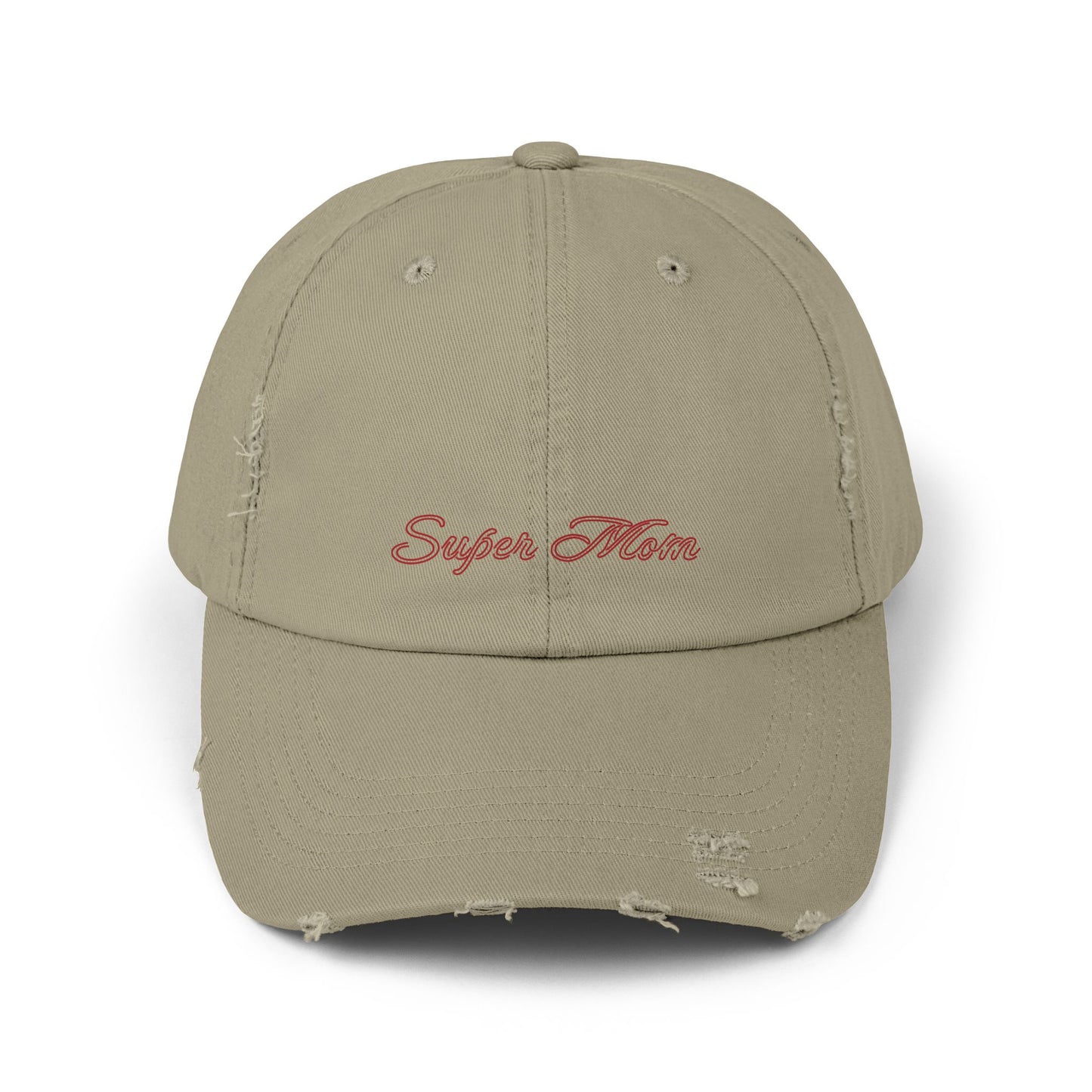 Super Mom Distressed Cap, Gift for Mothers, Casual Style Hat, Everyday Wear, Mother's Day Gift, Unisex Cap