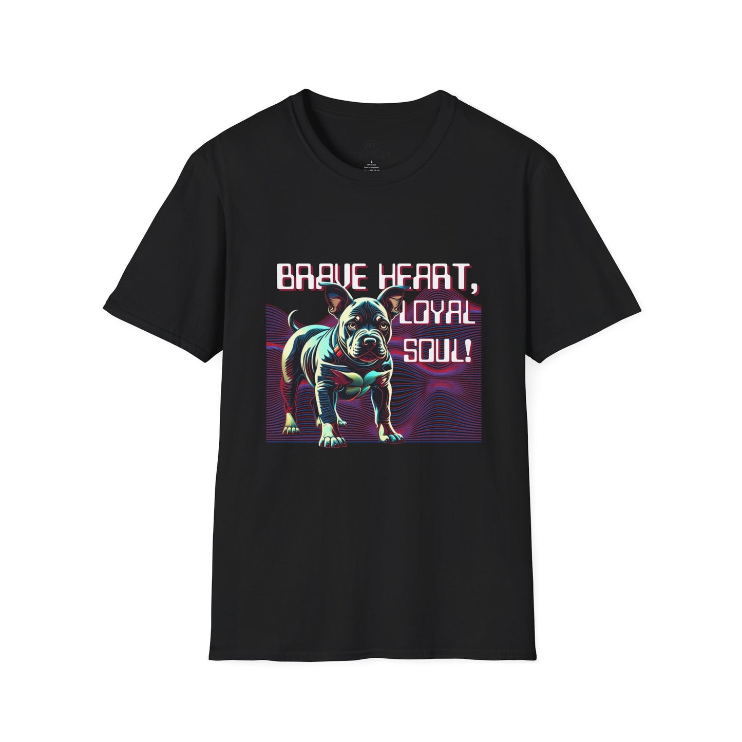 Unisex Dog Lover T-Shirt - Brave Heart, Loyal Soul! Graphic Tee, Pet Owner Gift, Casual Wear, Animal Lover Apparel, Comfortable Tee