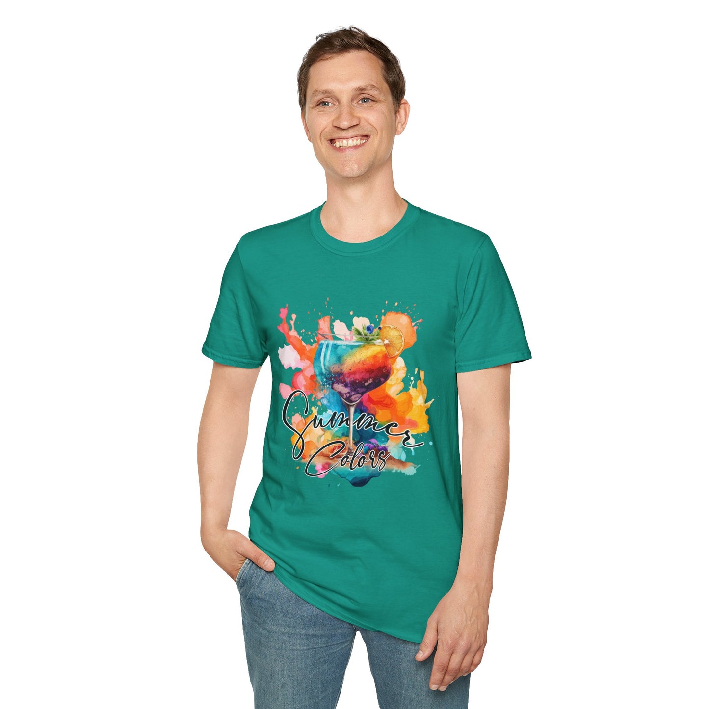 Colorful Artistic T-Shirt with Inspirational Design, Unisex Softstyle Tee, Gift for Art Lovers, Casual Wear, Birthday Gift Idea
