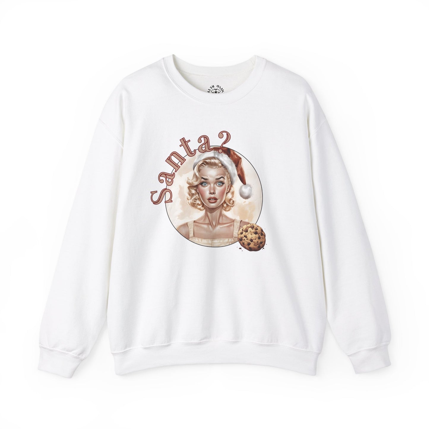 Funny Cookie Lover Sweatshirt - Retro Design - Santa? Christmas