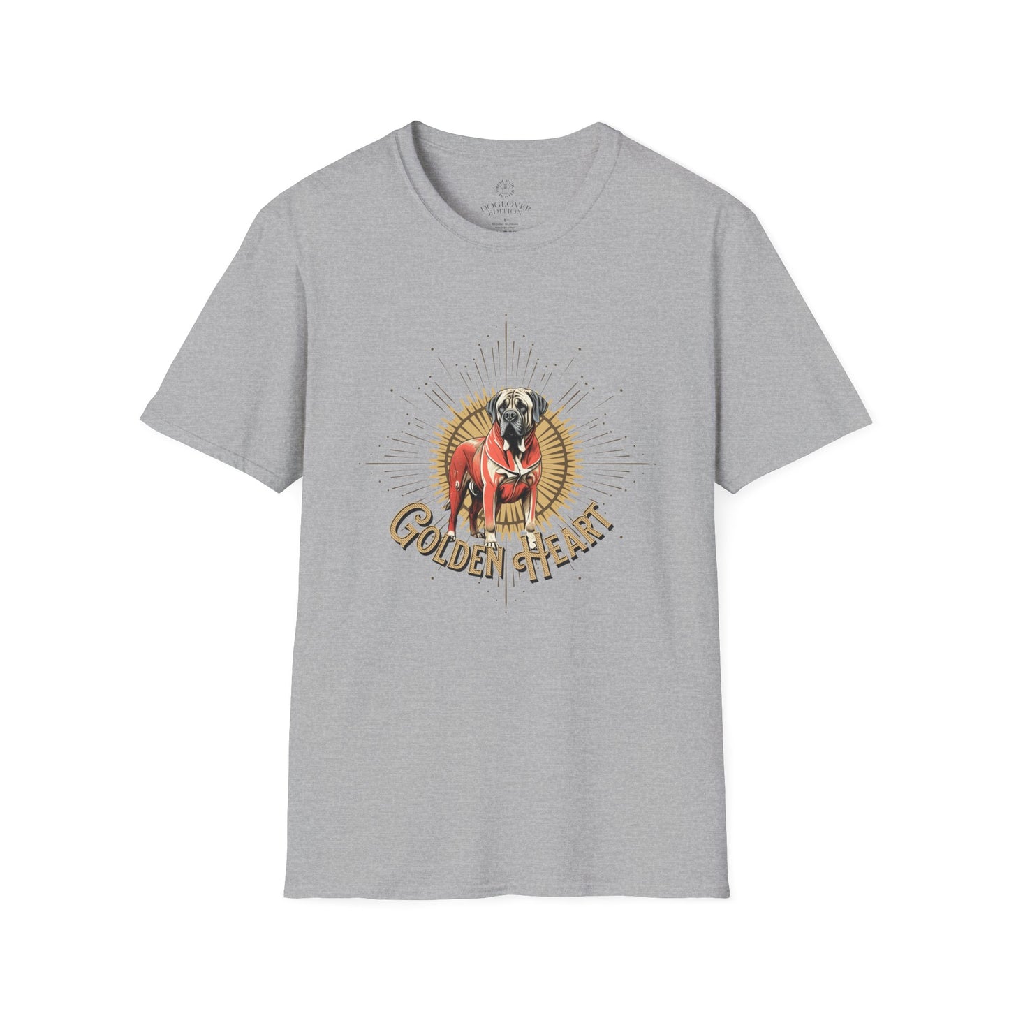 Golden Heart Unisex Softstyle T-Shirt - Perfect Gift for Dog Lovers