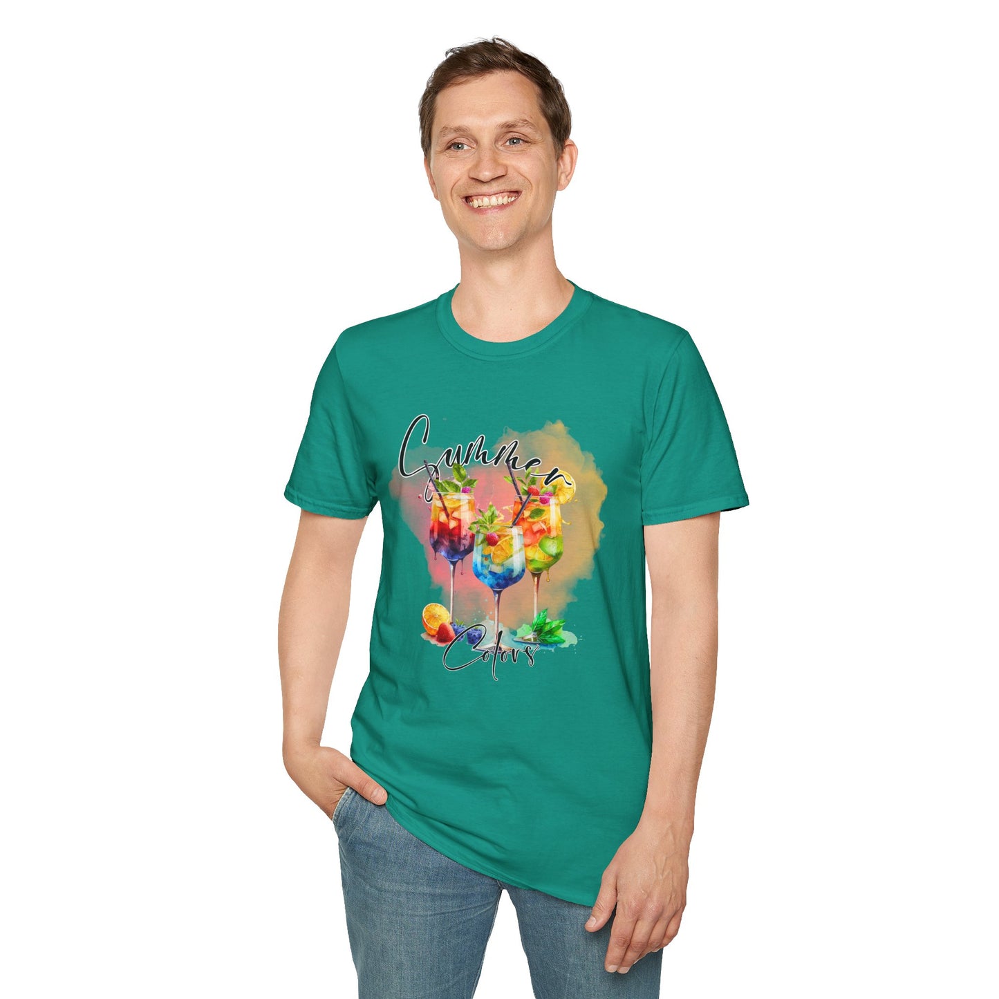 Colorful Floral Summer Unisex T-Shirt, Boho Shirt, Gift for Her, Vacation Tee, Festival Apparel, Summer Outfit