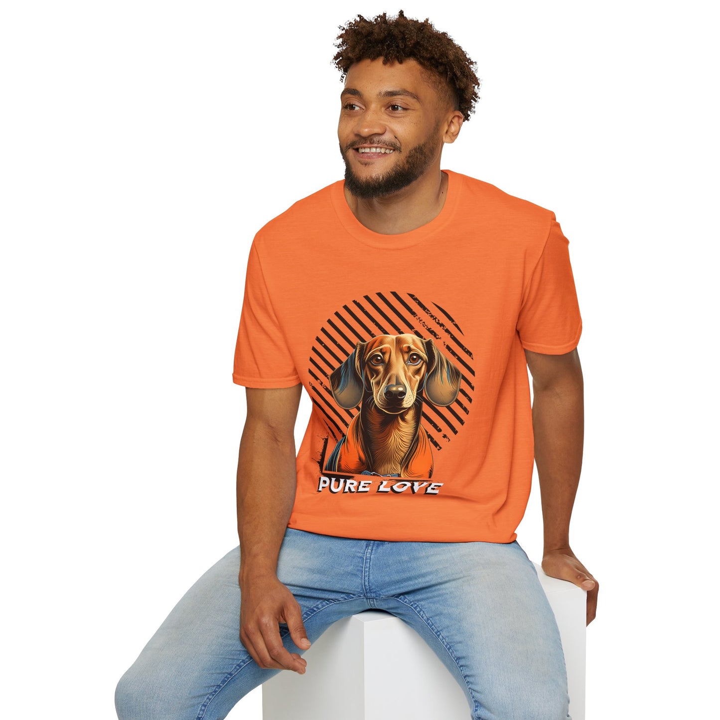 Pure Love Dachshund Unisex Softstyle T-Shirt - Perfect for Dog Lovers
