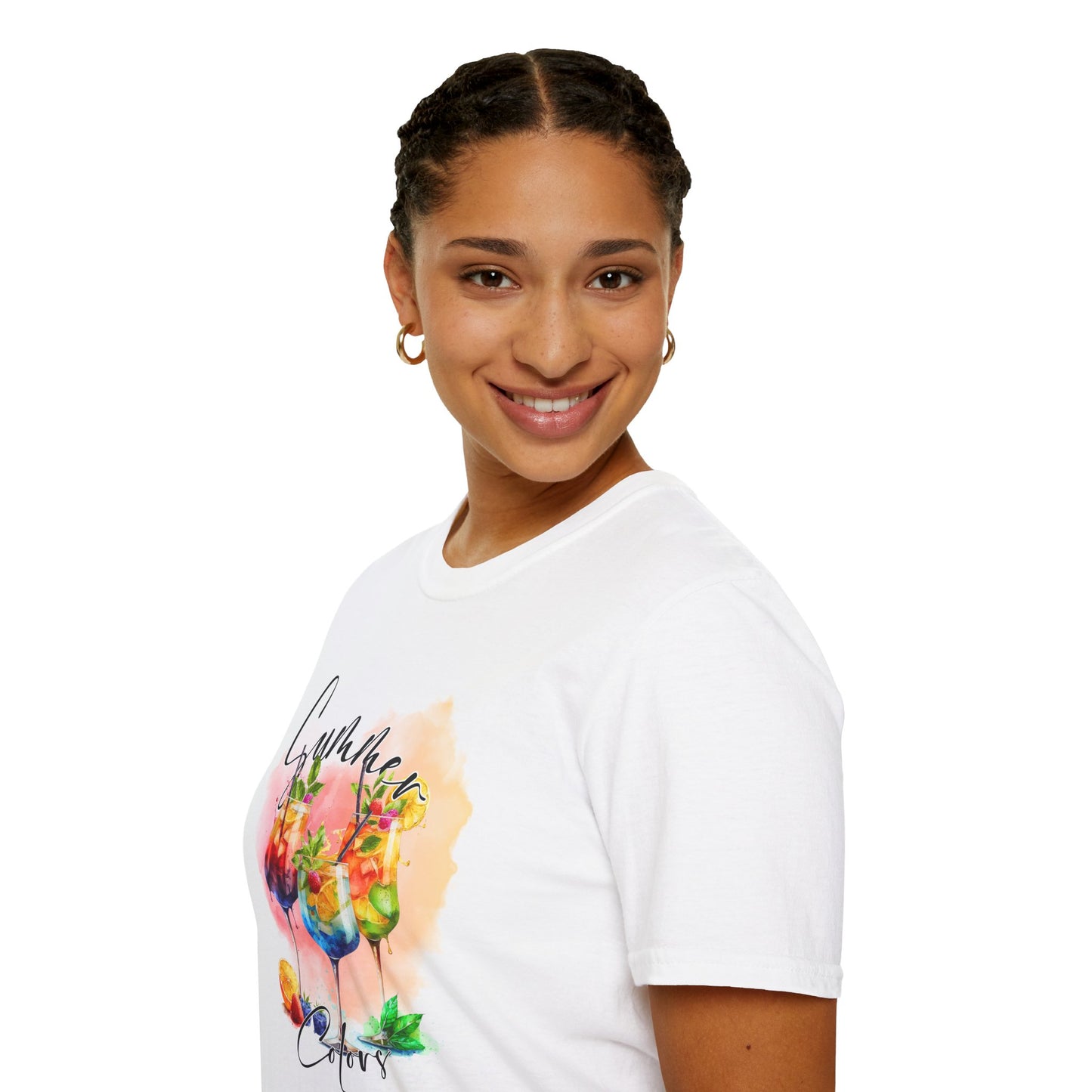 Colorful Floral Summer Unisex T-Shirt, Boho Shirt, Gift for Her, Vacation Tee, Festival Apparel, Summer Outfit