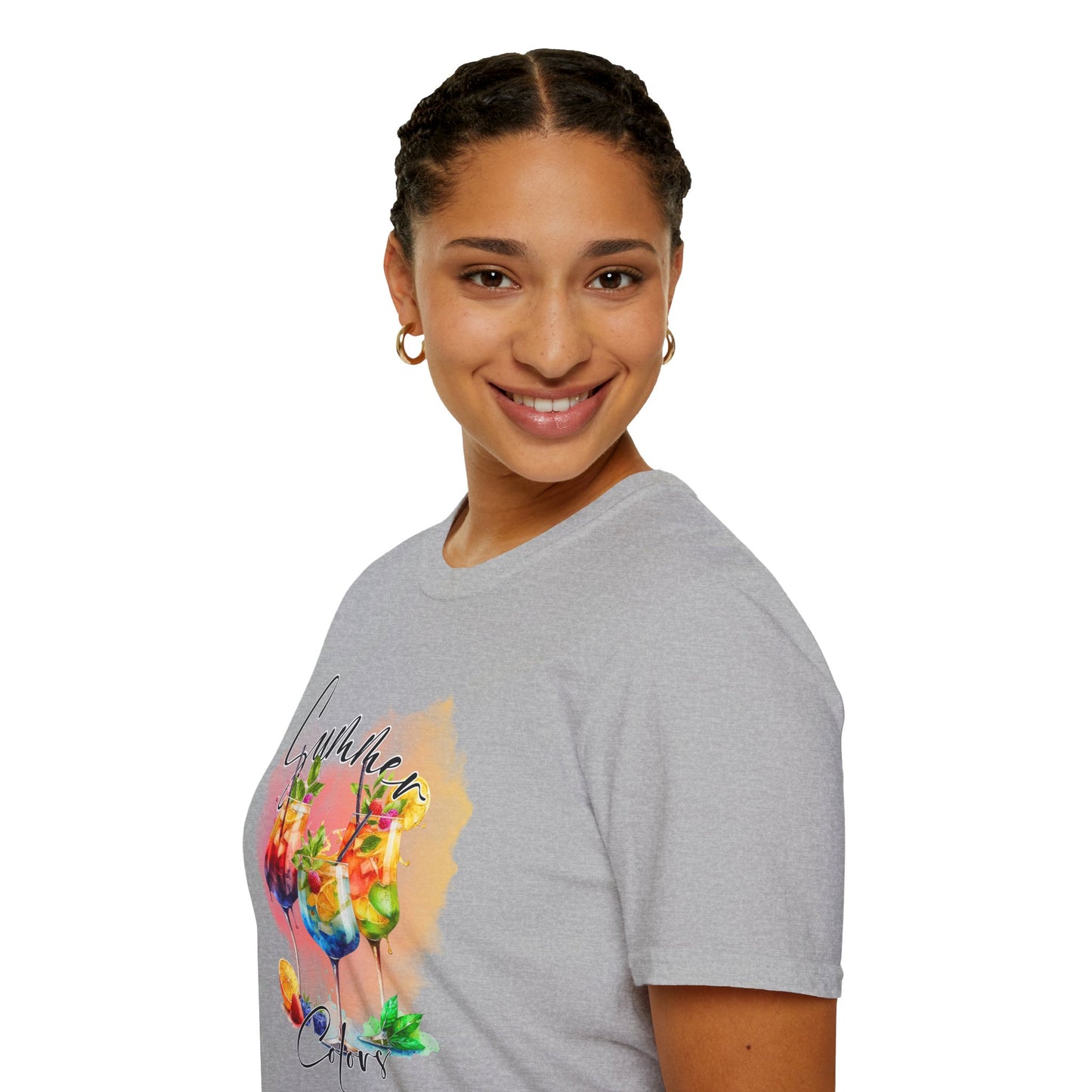 Colorful Floral Summer Unisex T-Shirt, Boho Shirt, Gift for Her, Vacation Tee, Festival Apparel, Summer Outfit