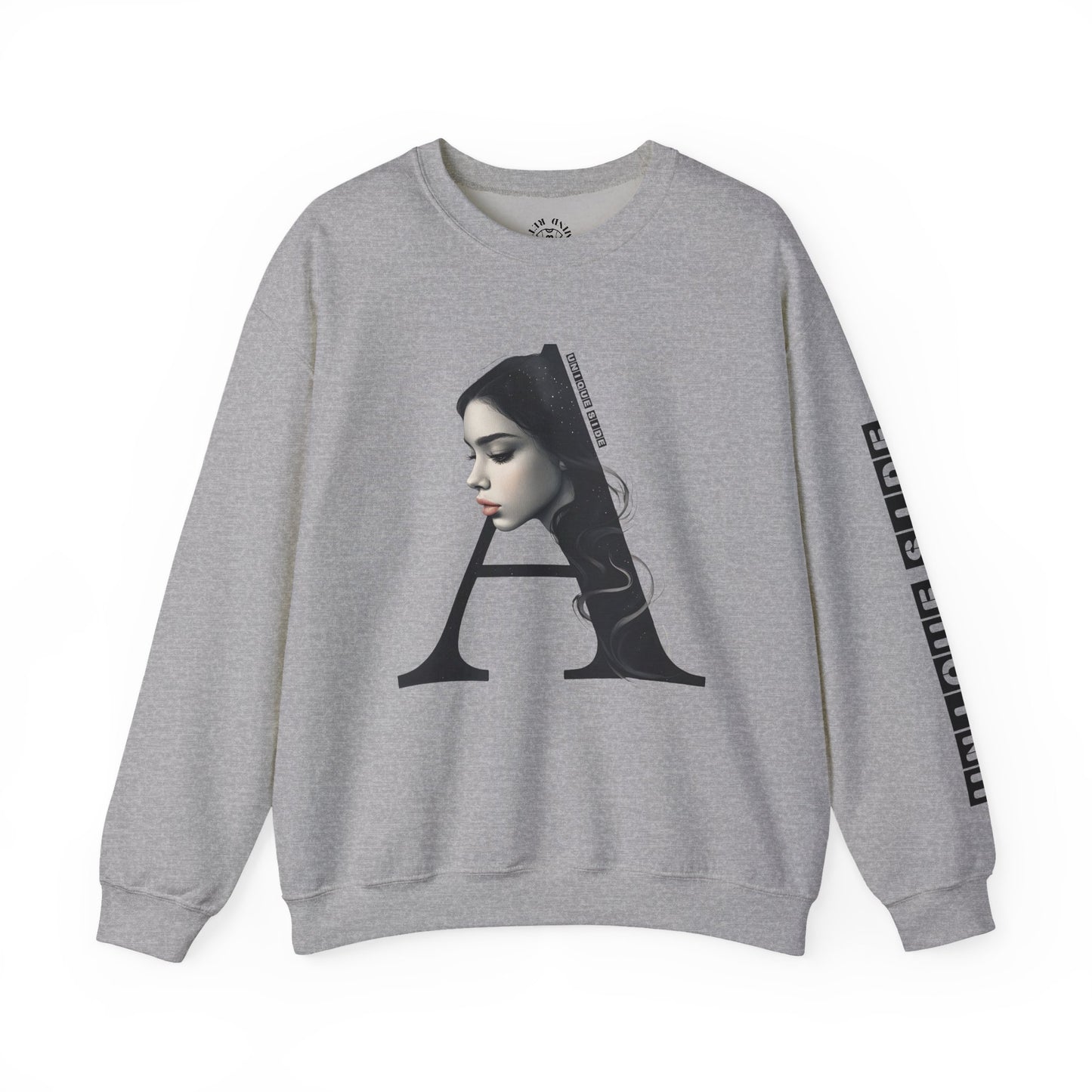 Letter A,Stylish Artistic Sweatshirt, Trendy Crewneck, Graphic Sweater, Cozy Unisex Top, Unique Gift for Art Lovers, Everyday Comfort