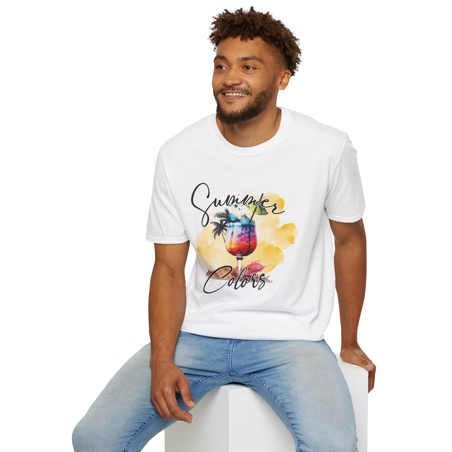 Summer Colors T-Shirt, Unisex Tee for Beach Days, Vacation Style, Summer Outing, Travel Shirt, Gift for Him/Her