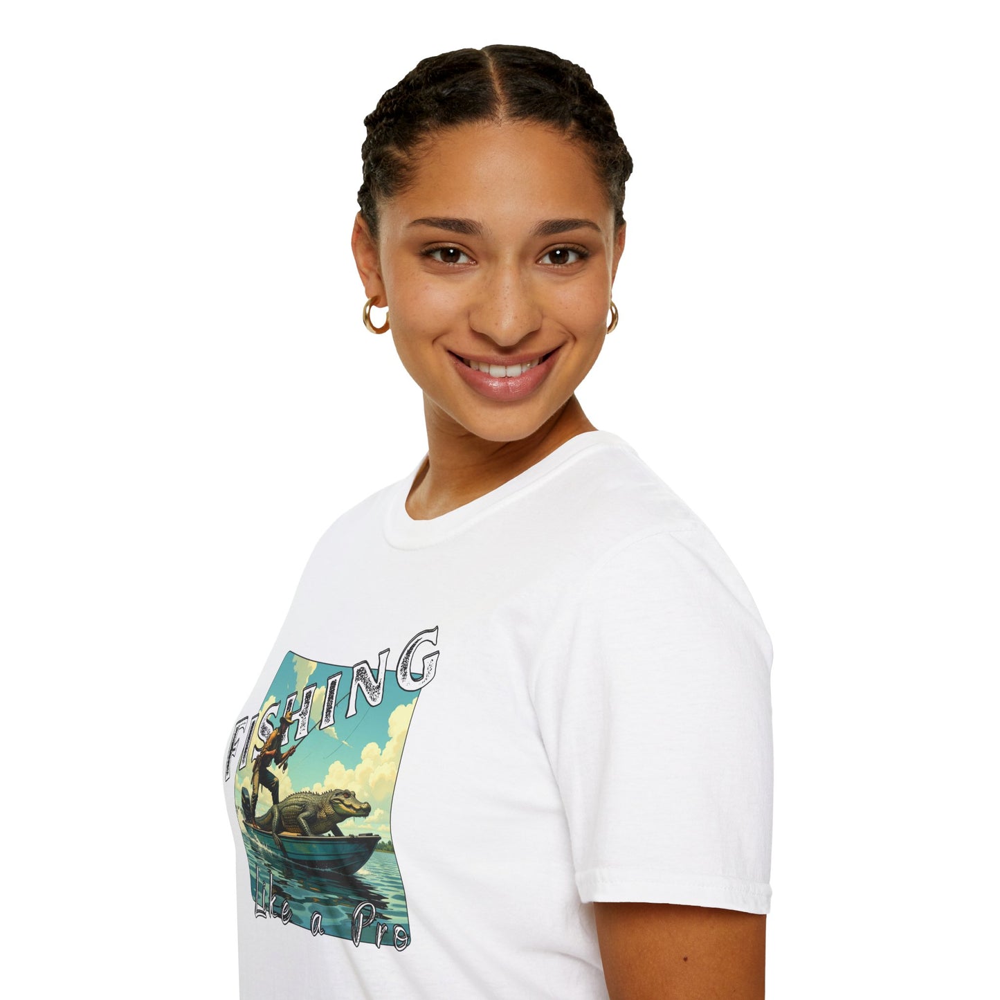 Fishing Like a Pro Unisex Softstyle T-Shirt - Perfect Gift for Anglers,gator,sport