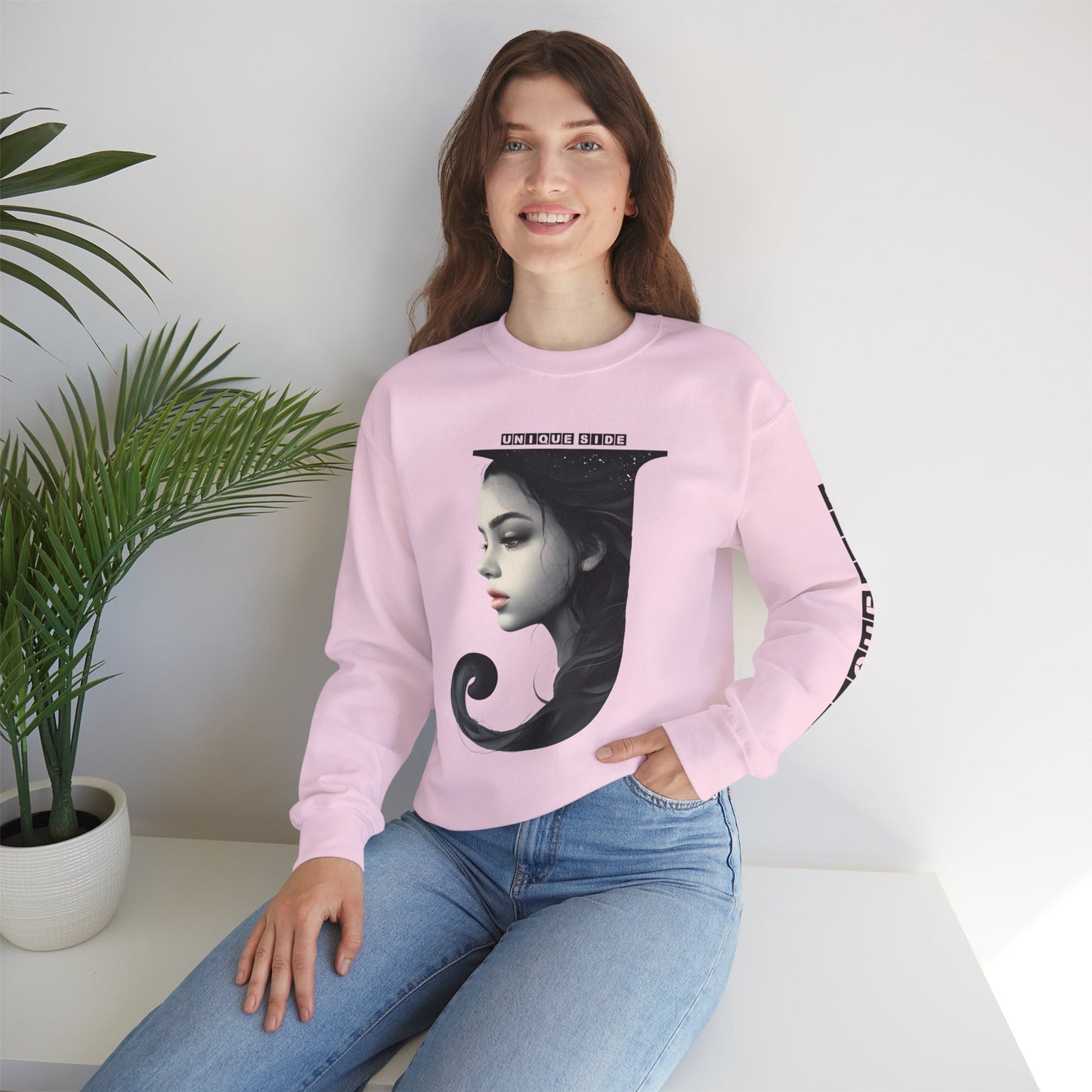 Letter J, Stylish Artistic Sweatshirt, Trendy Crewneck, Graphic Sweater, Cozy Unisex Top, Unique Gift for Art Lovers, Everyday Comfort